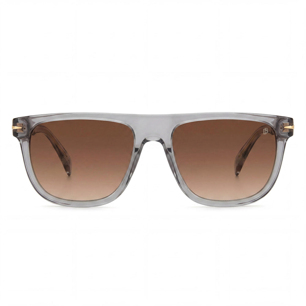 Gafas de sol David Beckham Db 7111/S de acetato gris cuadradas con sombreado marrón no polarizadas UV 400 de 56 mm para mujer