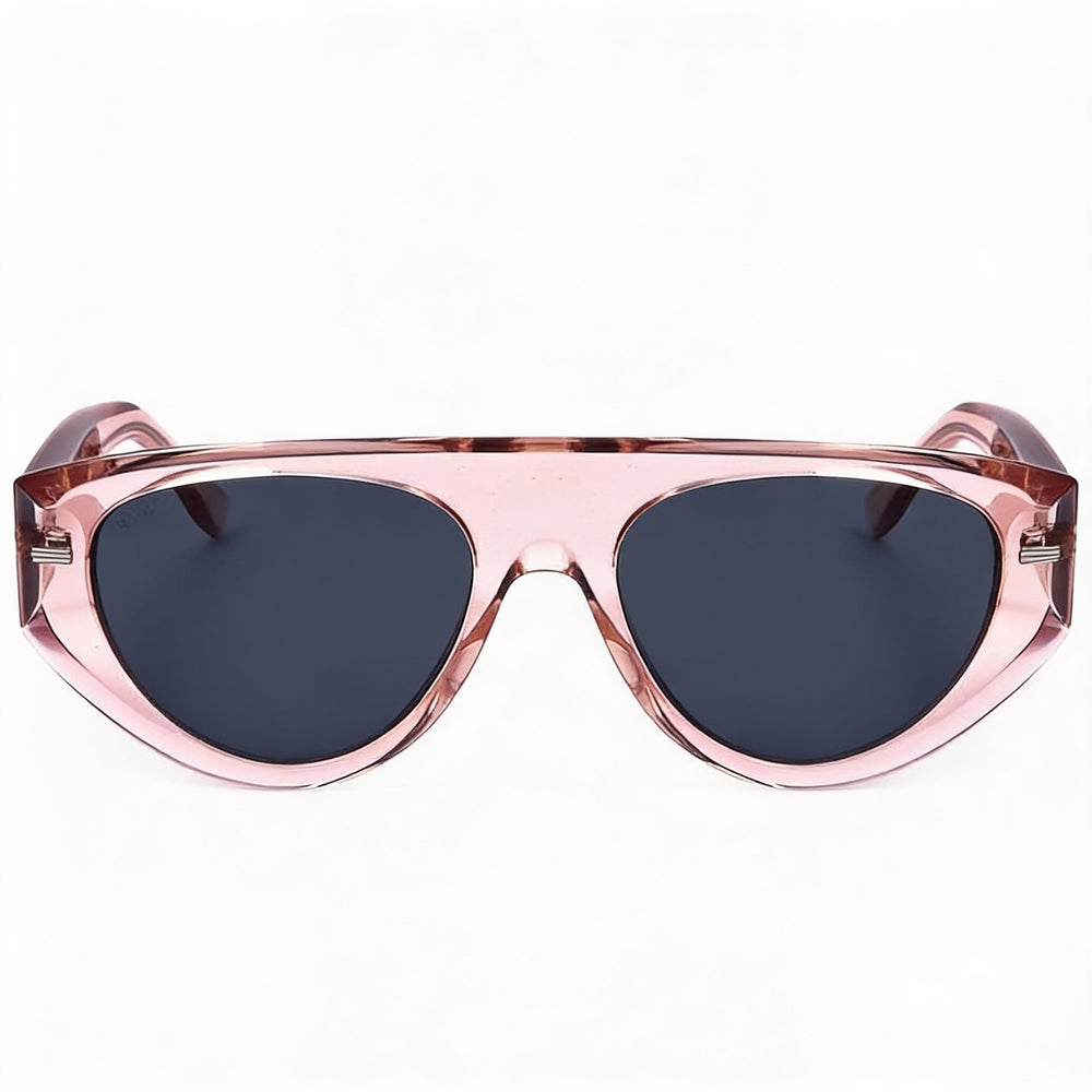 Boss 1443/s Casual Unisex Sunglasses featuring an Eco Oil Frame and Polycarbonate Pink Lenses 56mm