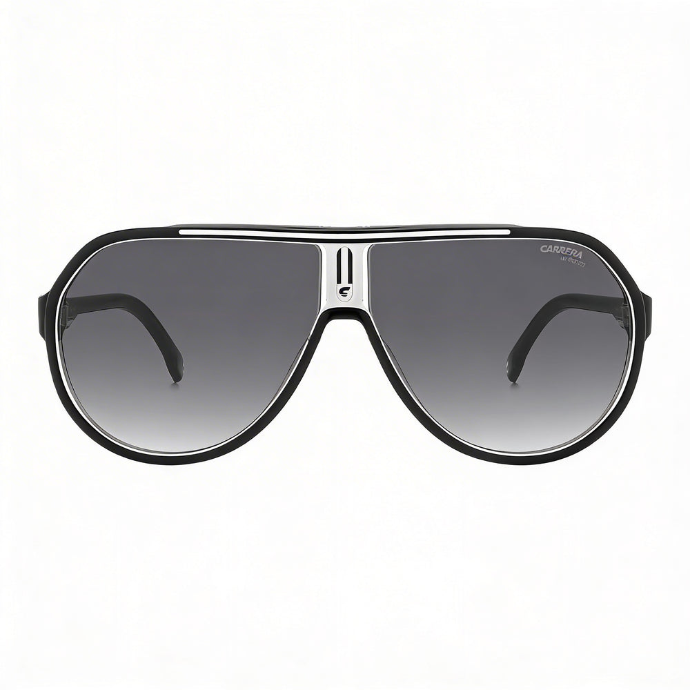 Carrera Modern Black White Pilot Frame Unisex Thermoplastic Elastomers UV Protection Sunglasses 64mm