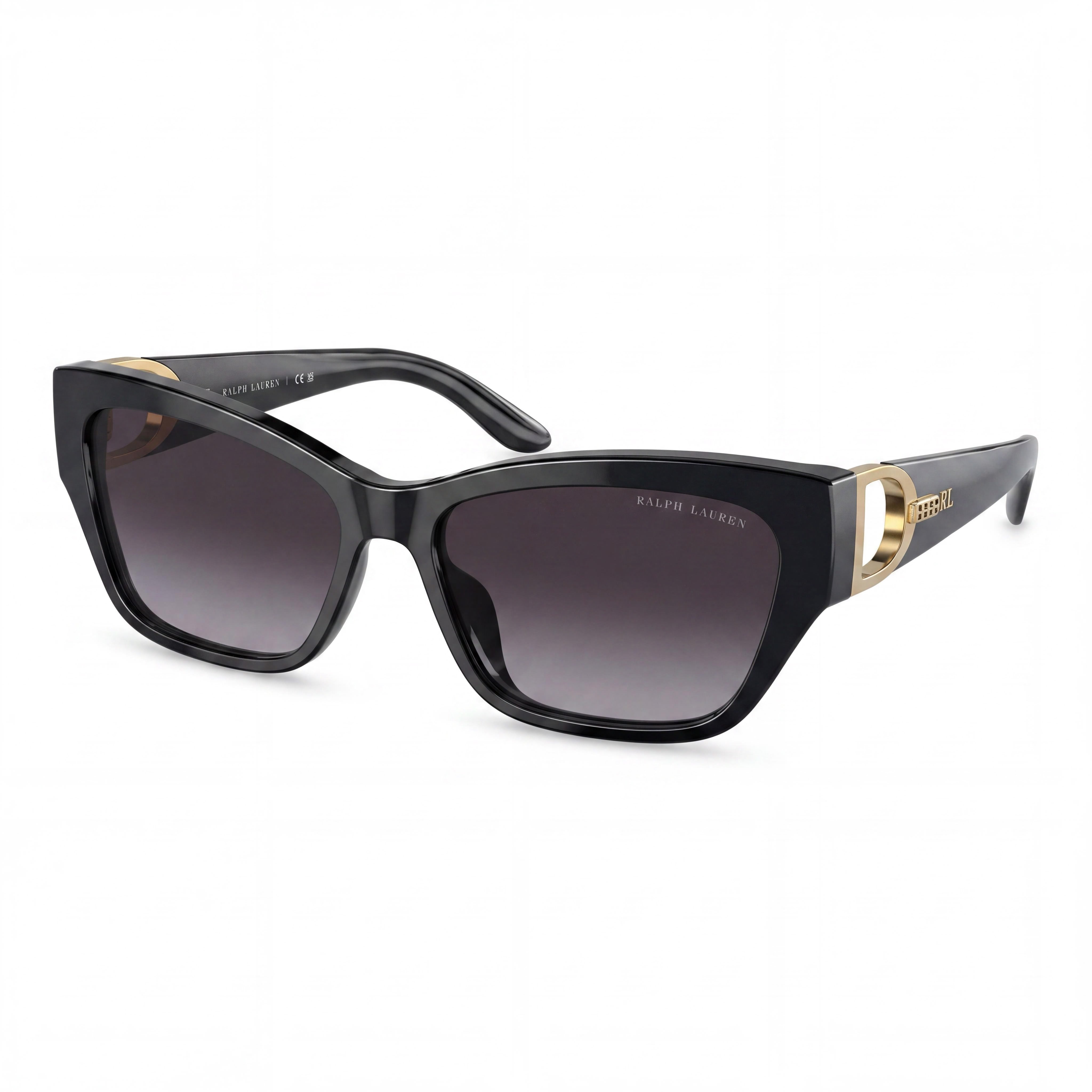 Ralph Lauren RL 8206U Women's Sunglasses with Black Grey Shaded Frame and Grey Shaded Lenses 57mm, Photo 1