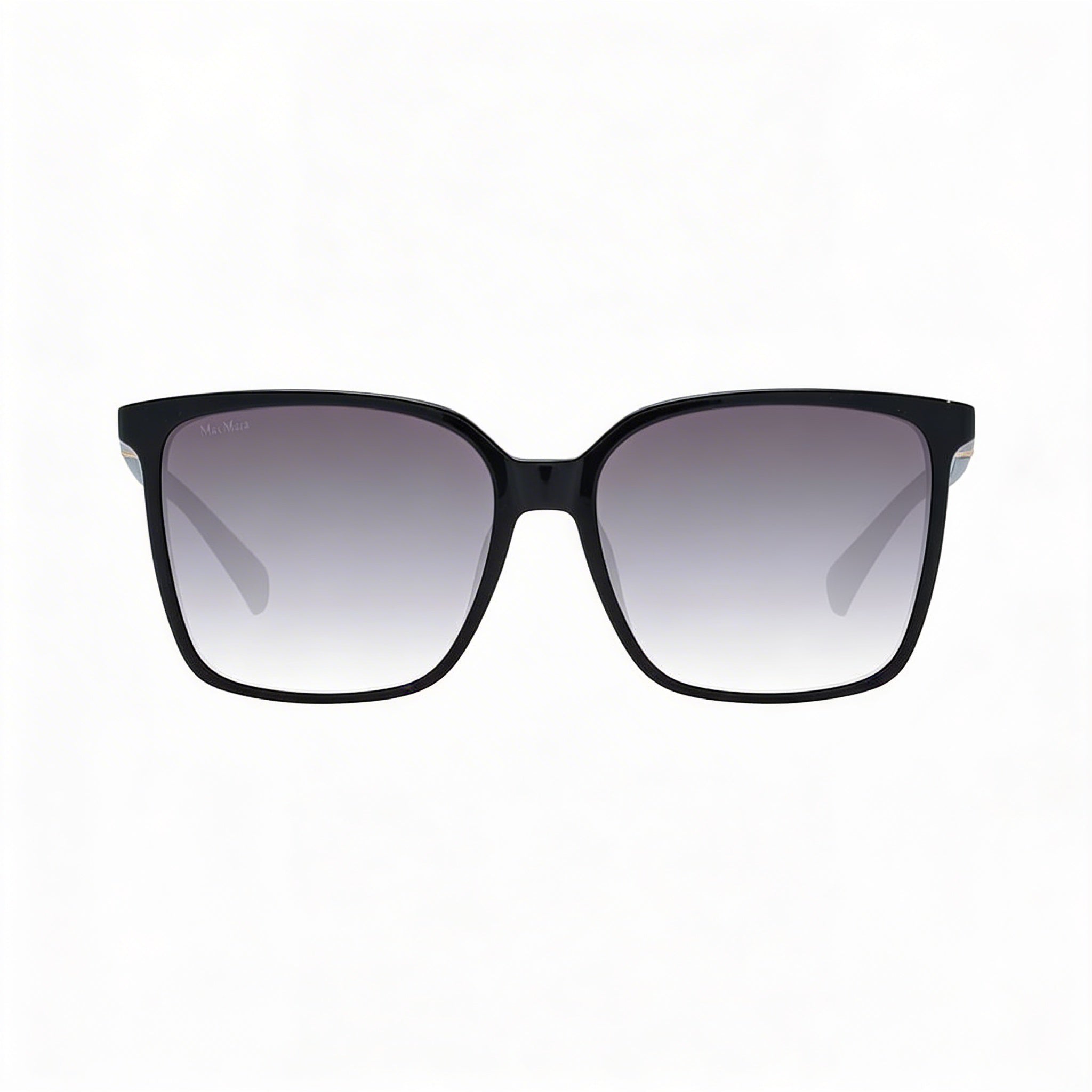 Gafas de sol MaxMara Casual para mujer con montura de plástico, negro brillante/gris degradado, lentes ahumadas degradadas, protección UV, 57 mm, Photo 2