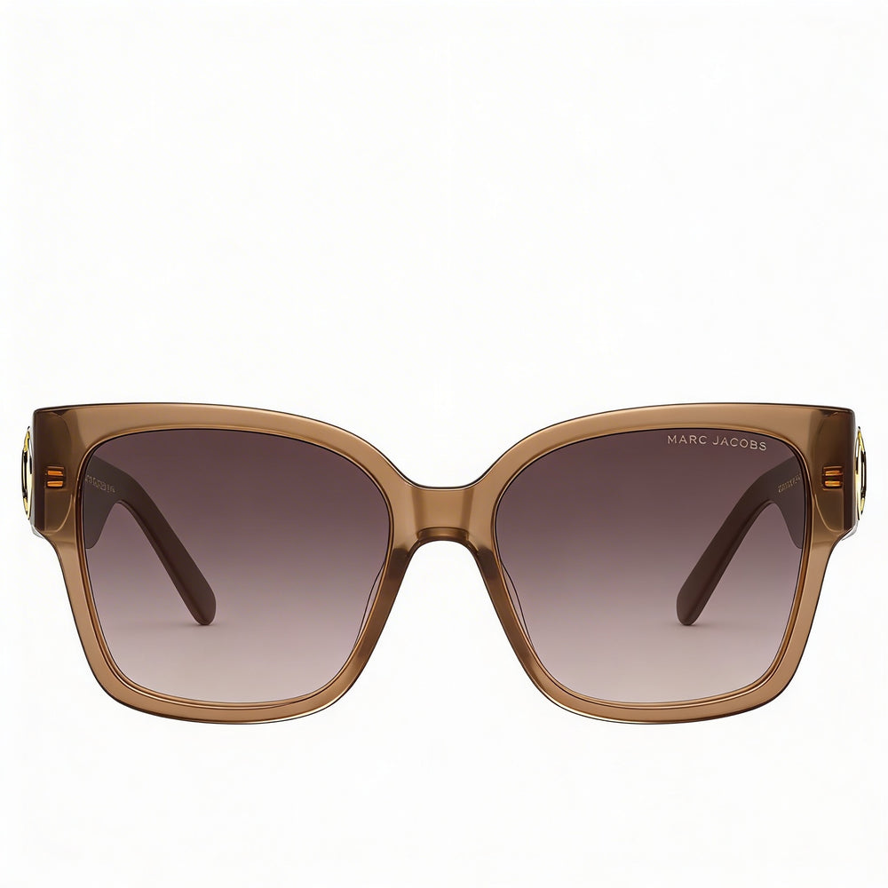 Marc Jacobs Marc 698/S Women's Acetate Brick Brown Clear Non-Polarized UV Protected Sunglasses 54mm
