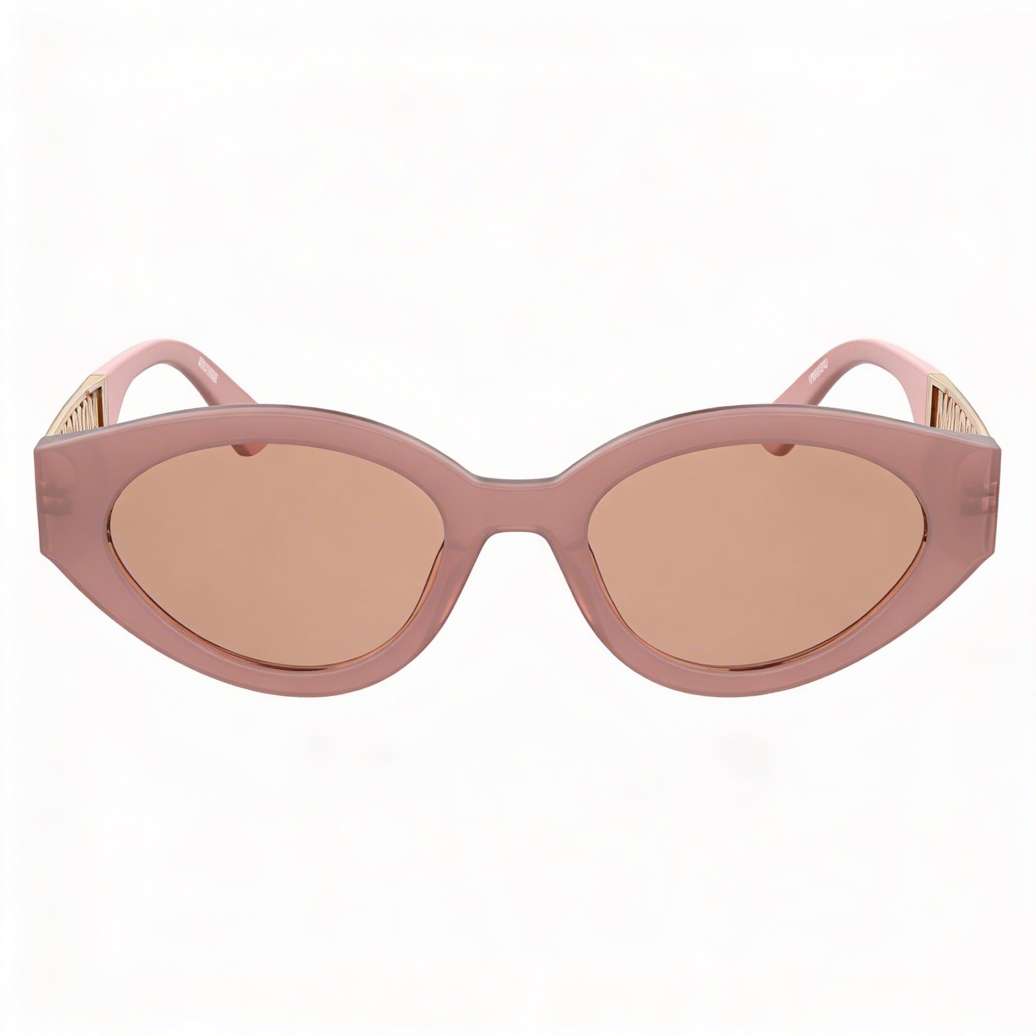Gafas de sol Moschino MOS160/S para mujer, montura de plástico rosa con diseño de ojo de gato y lentes plateadas con efecto flash, 100 % protección UV, 51 mm, Photo 2
