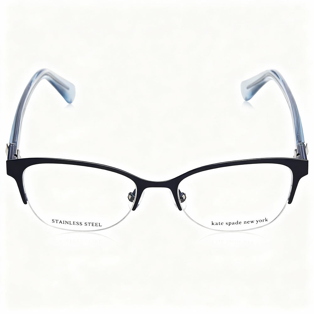 Gafas de sol Kate Spade New York Ferrara para mujer, de acero inoxidable, color azul, sin polarizar, de 51 mm
