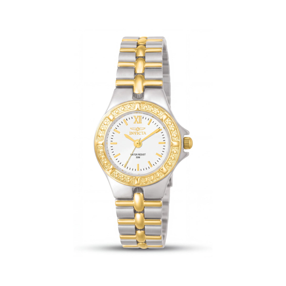 Invicta Casual Women's Silver-Tone Gold-Tone White Dial Water-Resistant 21.5mm Watch, Photo 1