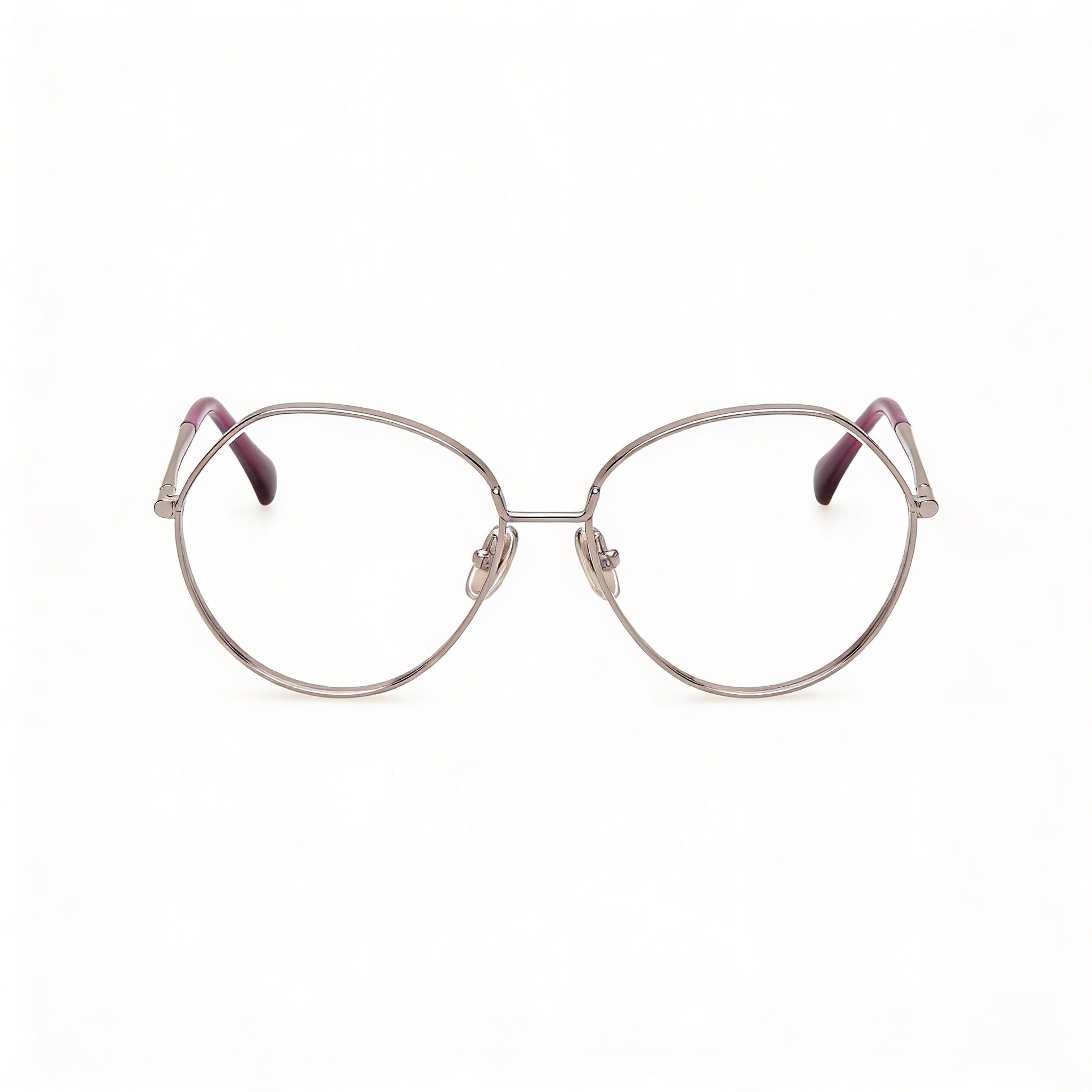 MaxMara Eyewear - Women's Metal, Polarized, Shiny Light Ruthenium Frame, Multicoloured Lenses 56mm, Photo 2