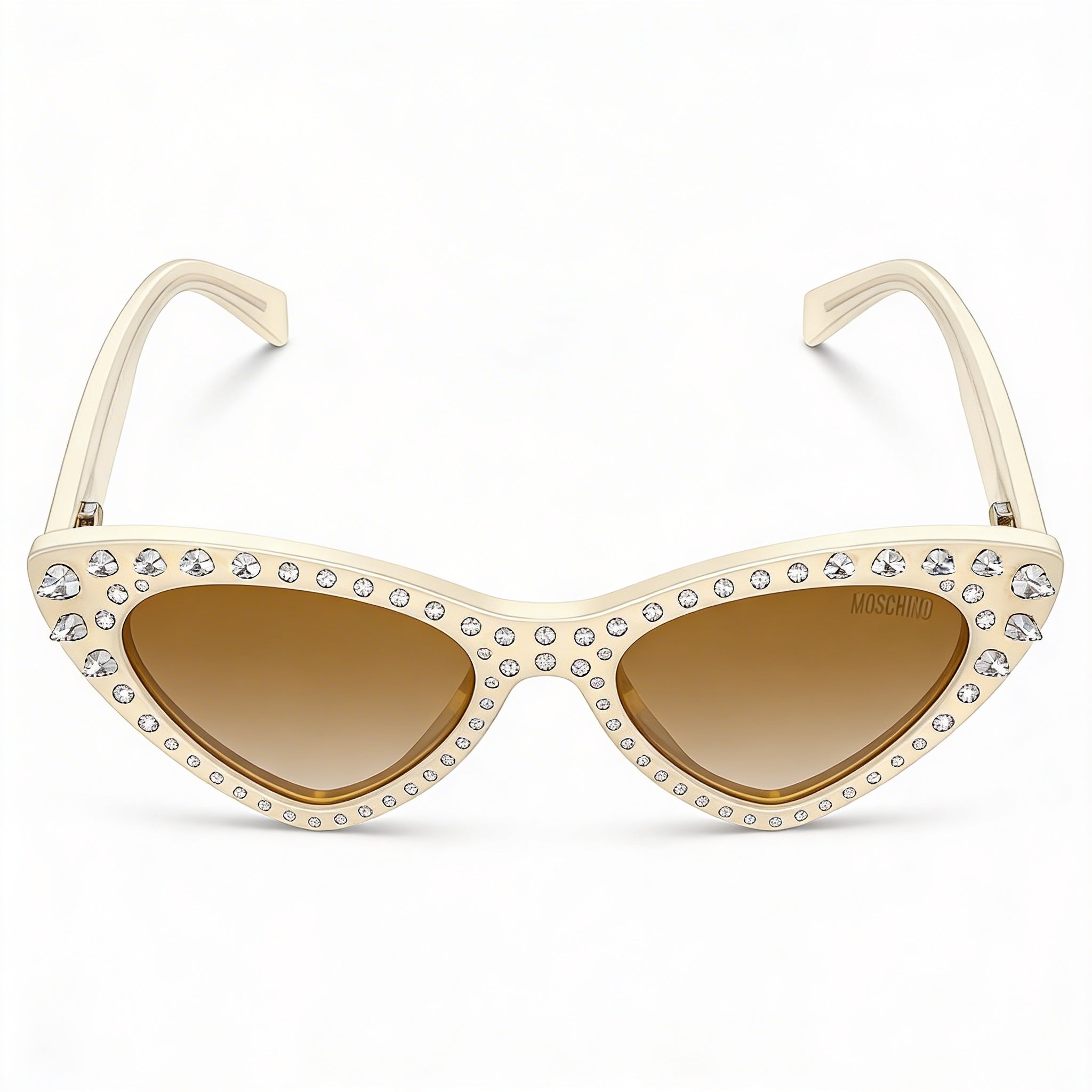 Moschino Classic Women's Acetate Ivory Brown Frame Ivory Polycarbonate Lens UV Protection Sunglasses 52mm, Photo 2