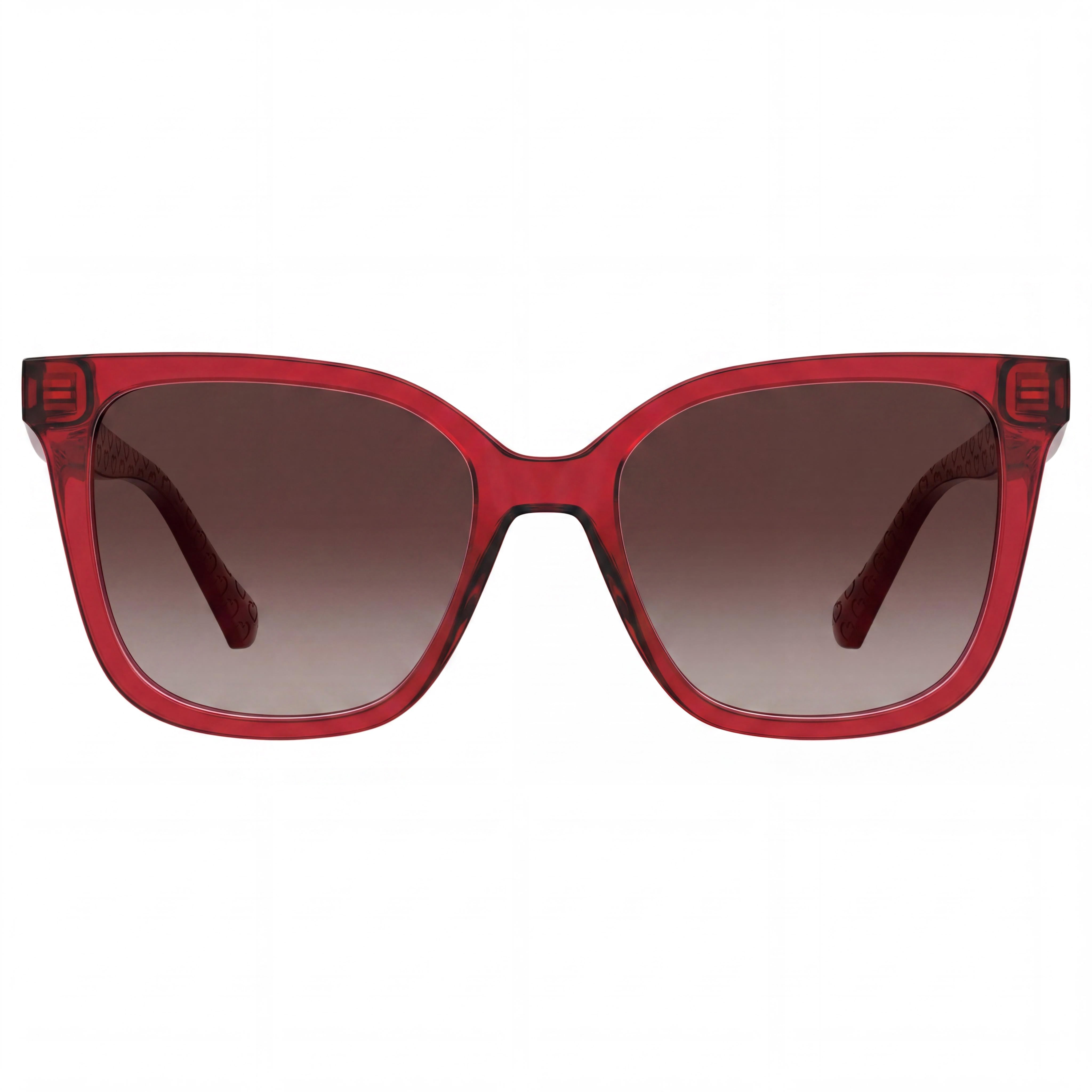 Love Moschino Casual Women's Red Cellulose Propionate Sunglasses with Brown Shaded Lenses 53-18-140, Photo 2