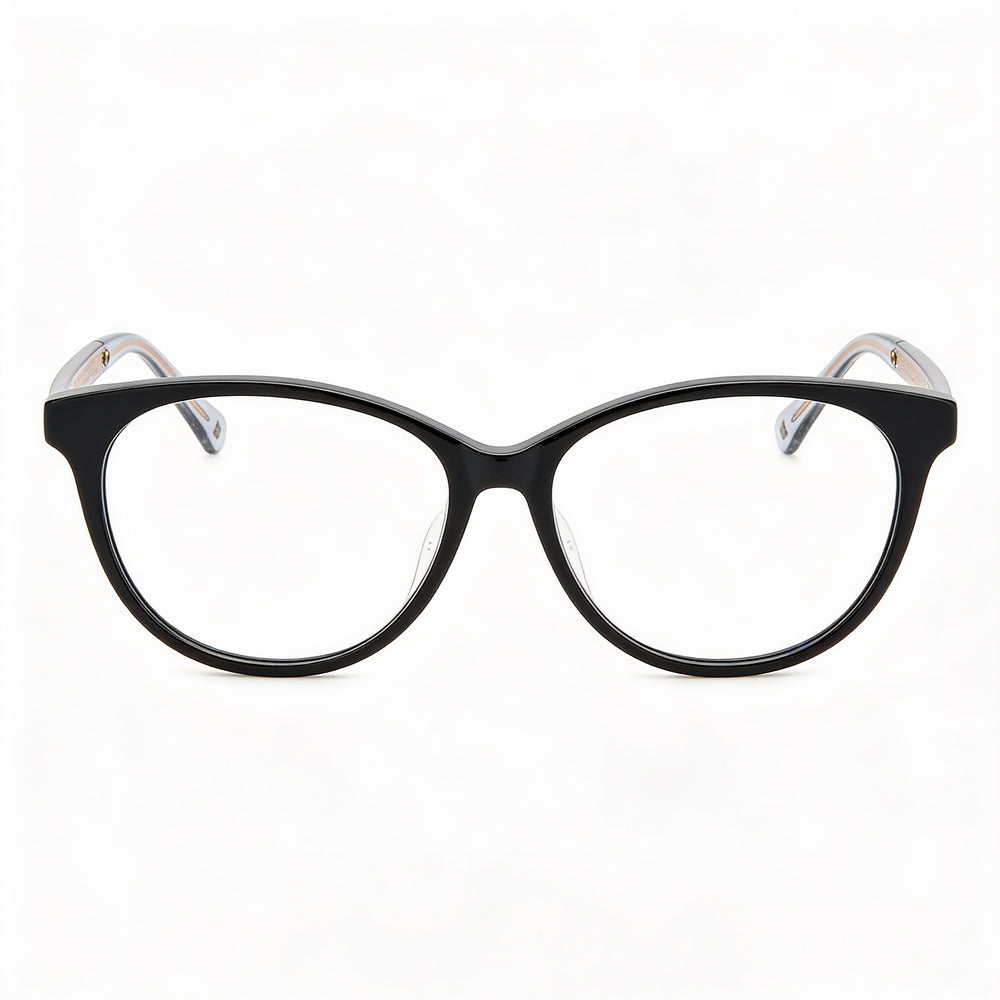 Gafas de sol modernas Kate Spade New York para mujer con montura ovalada de acetato negro y lentes negras de 53 mm.