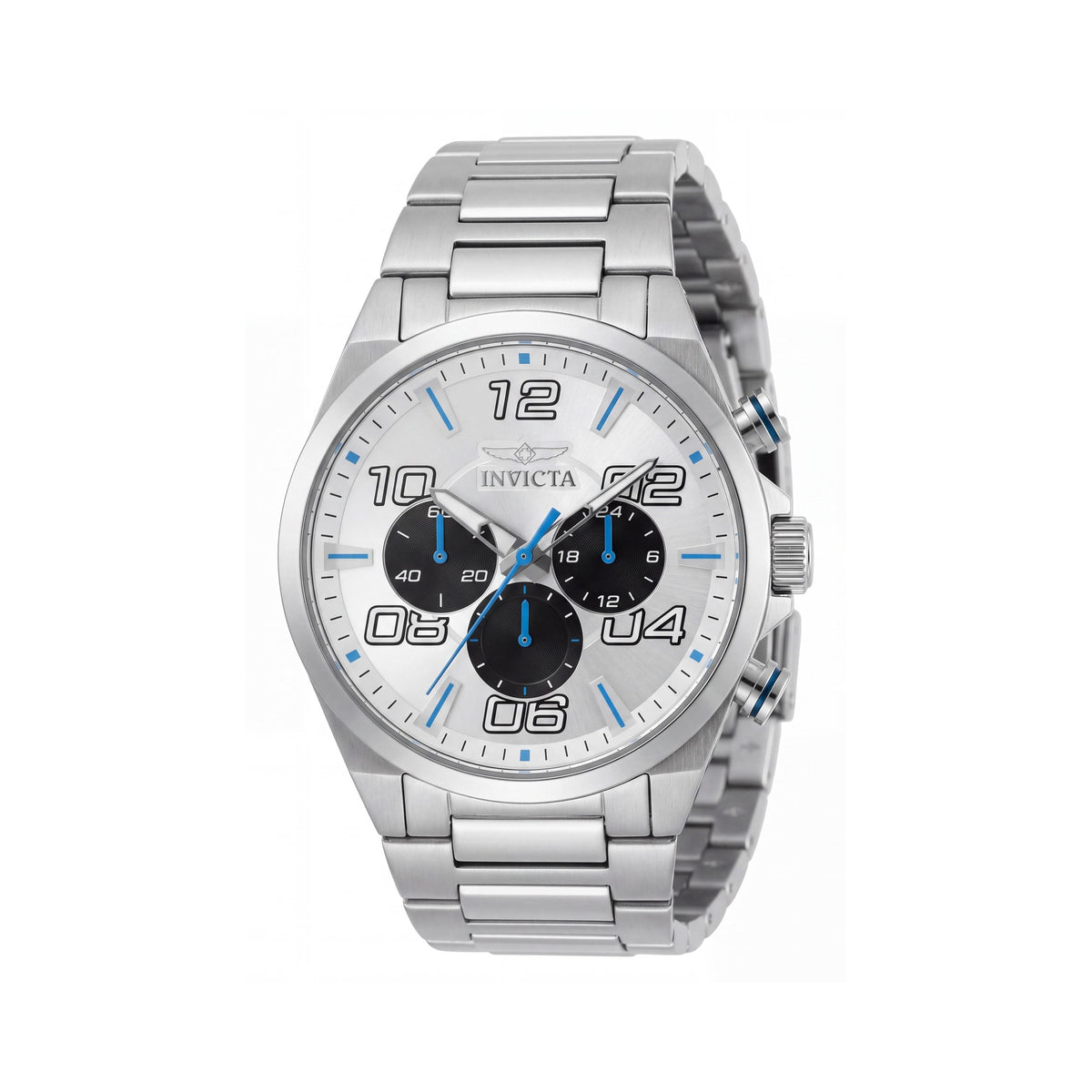 Invicta Speedway 50423 Unisex Quartz Chronograph Silver Stainless Steel Analog Wrist Watch 44mm, Photo 1