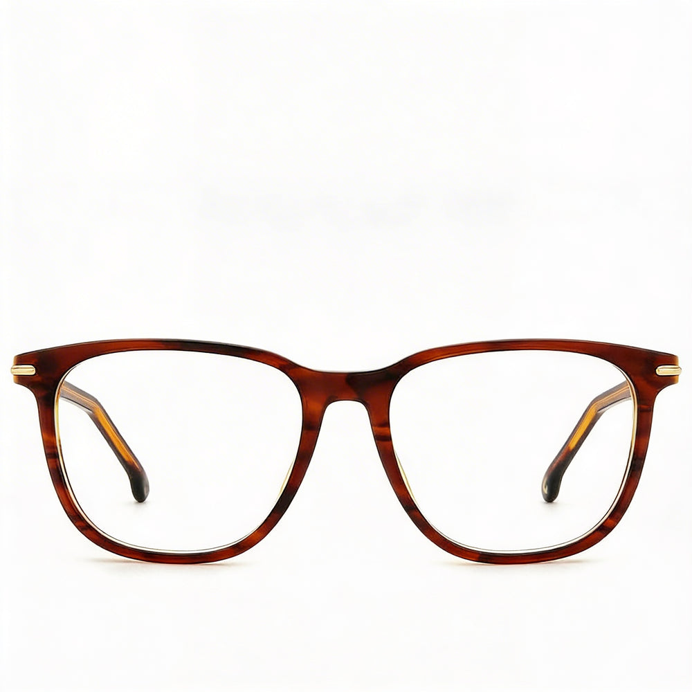 Gafas de acetato beige de estilo moderno Carrera 308 para hombre, lentes beiges, ancho de lente de 53 mm