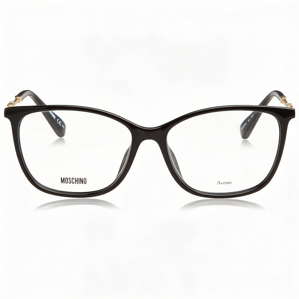 Gafas de sol Moschino Mos616/f de estilo moderno para mujer con montura de acetato negro y lentes de policarbonato de 54 mm de ancho