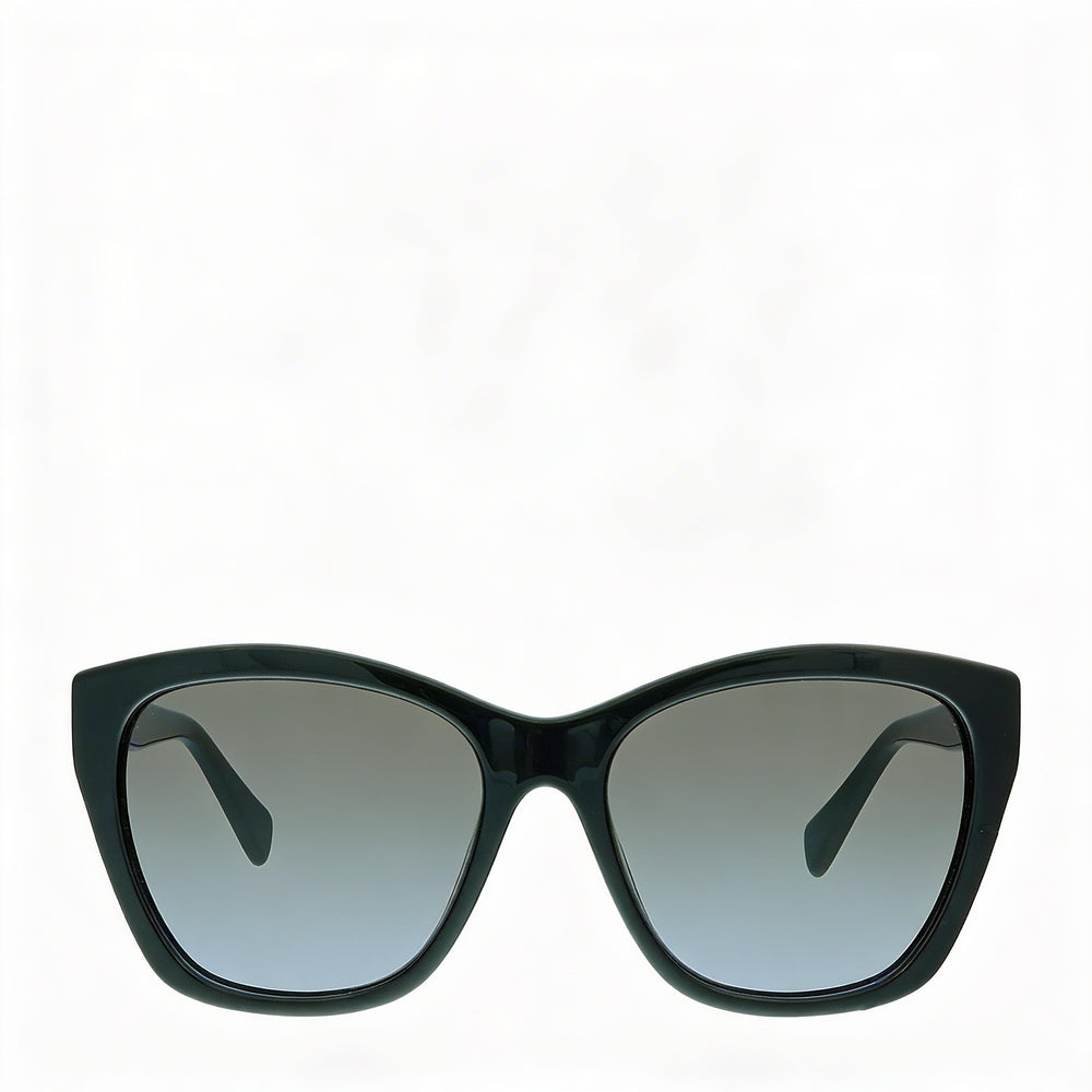 Gafas Ferragamo Classic para mujer, montura de plástico negro con lentes grises degradadas con protección UV de 56 mm