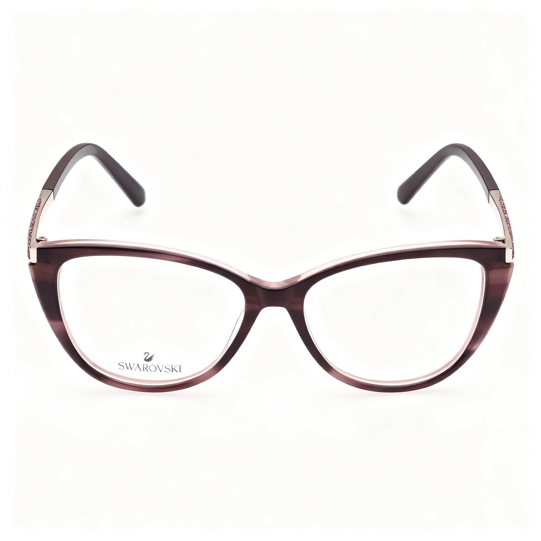 Swarovski Modern SK5414 Women's Optical Eyeglasses with Bordeaux Frame and Polycarbonate Lenses 53mm