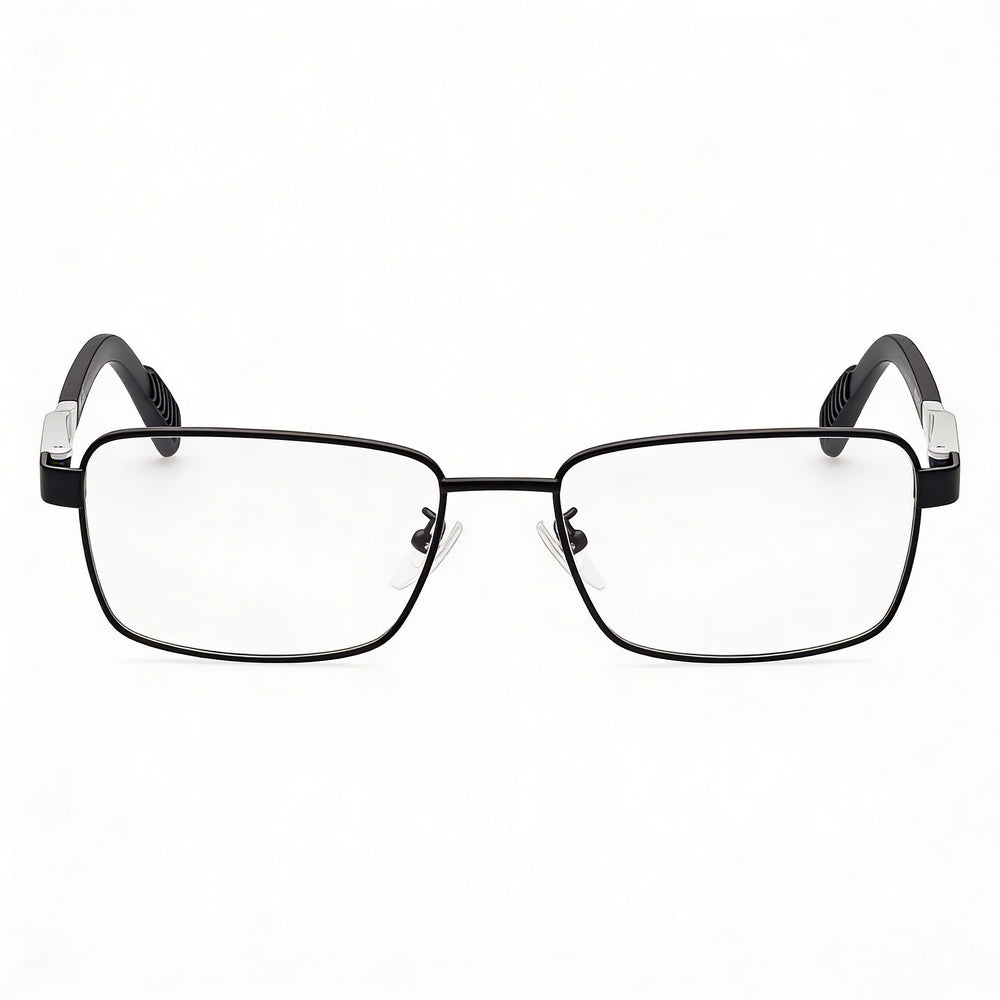 Gafas Adidas Sp5025 para hombre con montura de metal negro mate y lentes de policarbonato transparente de 55 mm