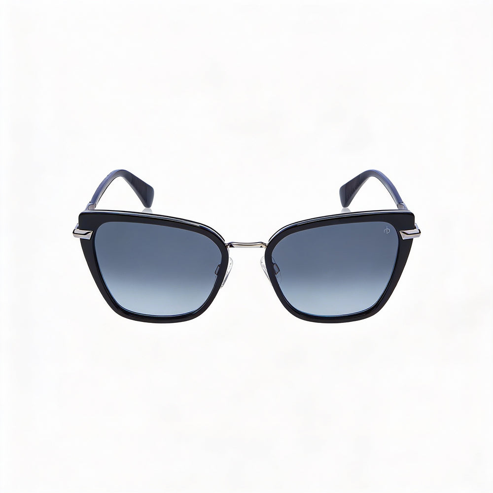 Gafas de sol rag &amp; bone Rnb1057/G/S para mujer, de acetato negro, con protección UV 100%, lentes de color gris oscuro, 56 mm