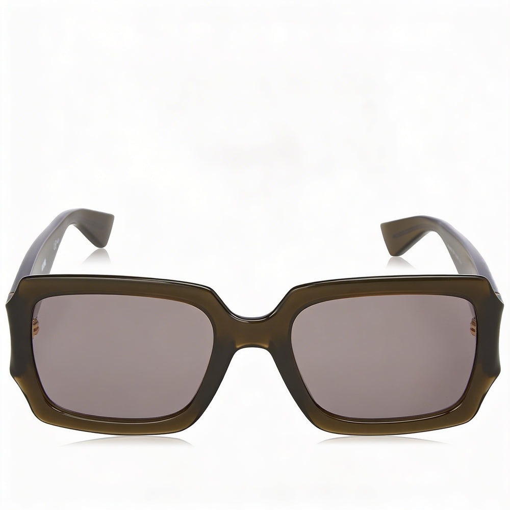 Gafas de sol MOSCHINO Classic Square para mujer con montura de plástico roja, lentes de policarbonato ámbar, protección UV, 50 mm