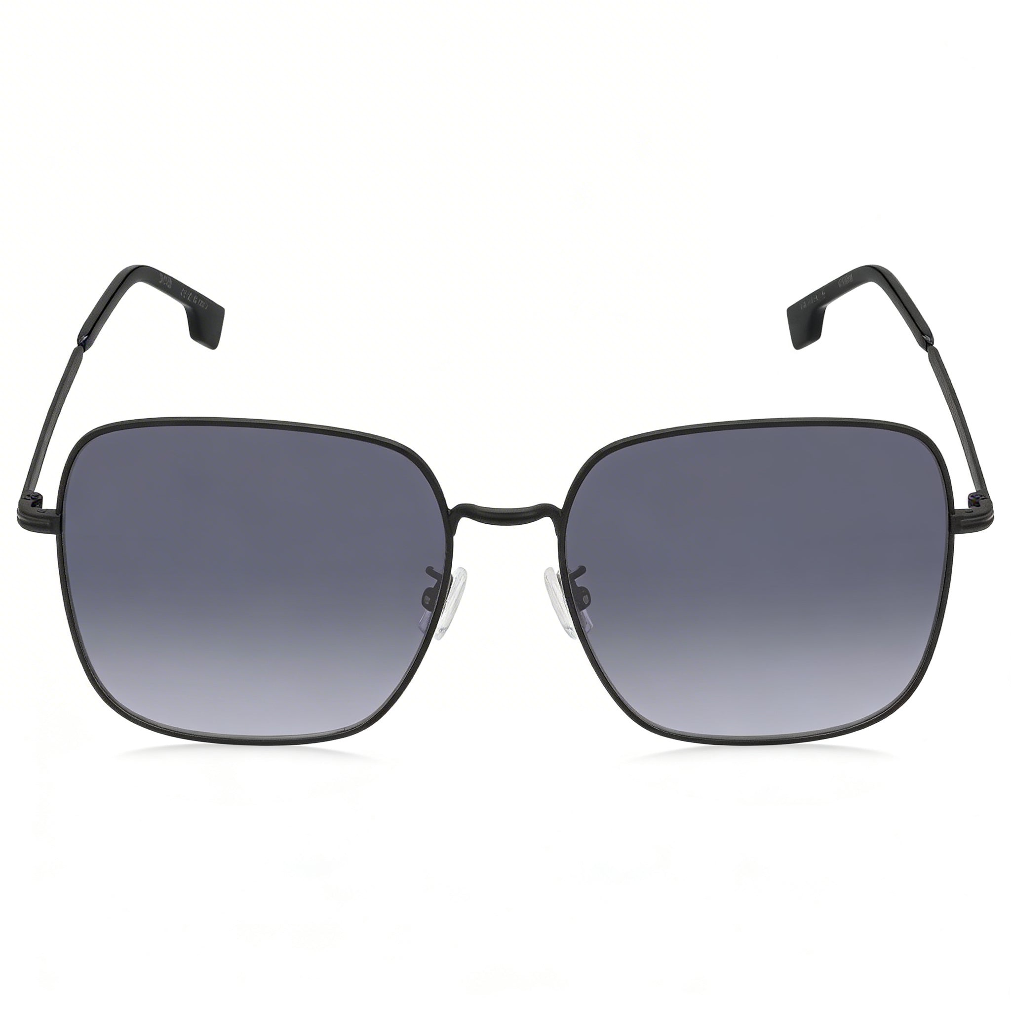 Gafas de sol unisex Hugo Boss Style & Expression de acero inoxidable en negro mate y gris, cuadradas, con lentes en gris oscuro, 59 mm, Photo 2