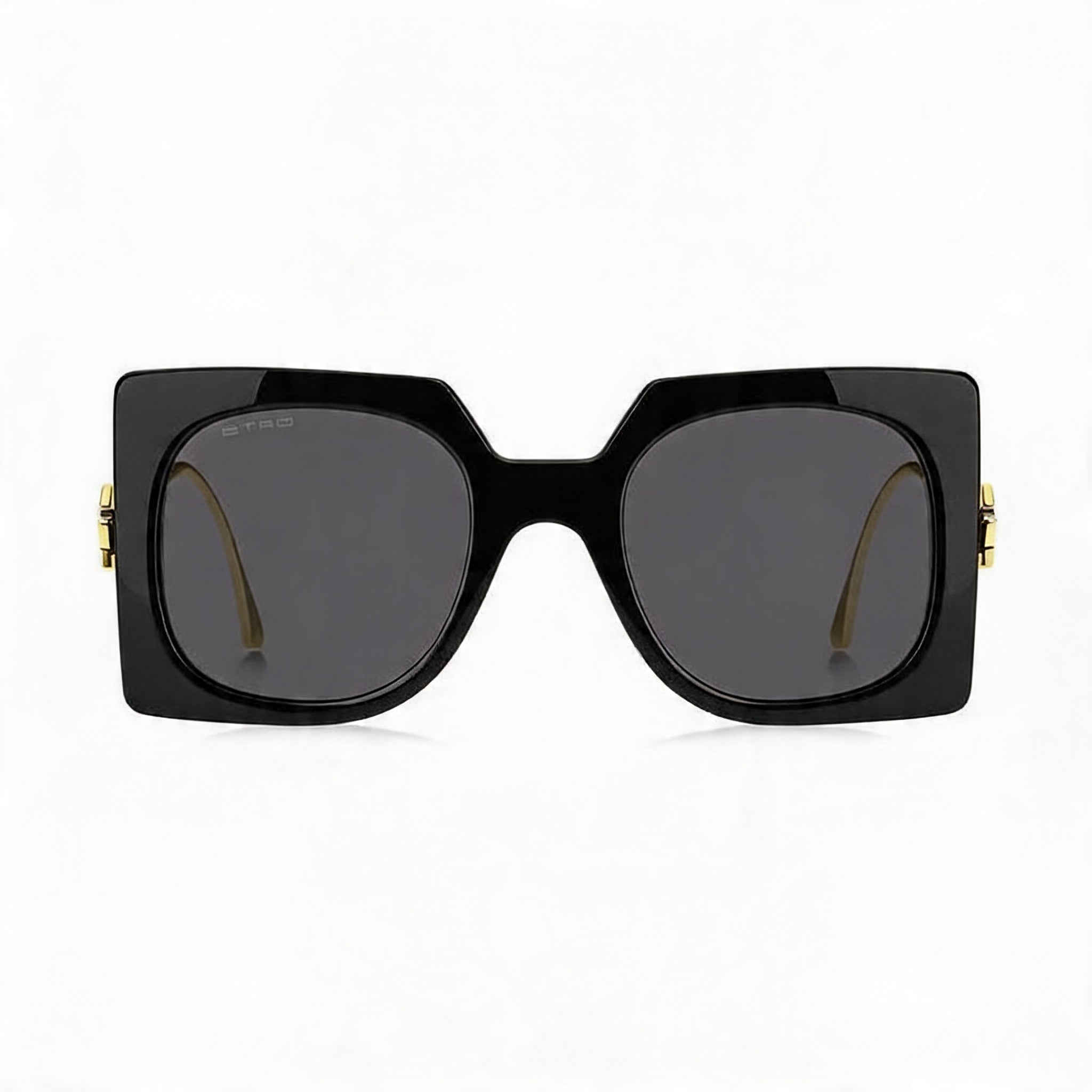 Etro Classic Women’s Non-Polarized Sunglasses with Black Grey Acetate Frame and Black Lenses 54mm, Photo 2