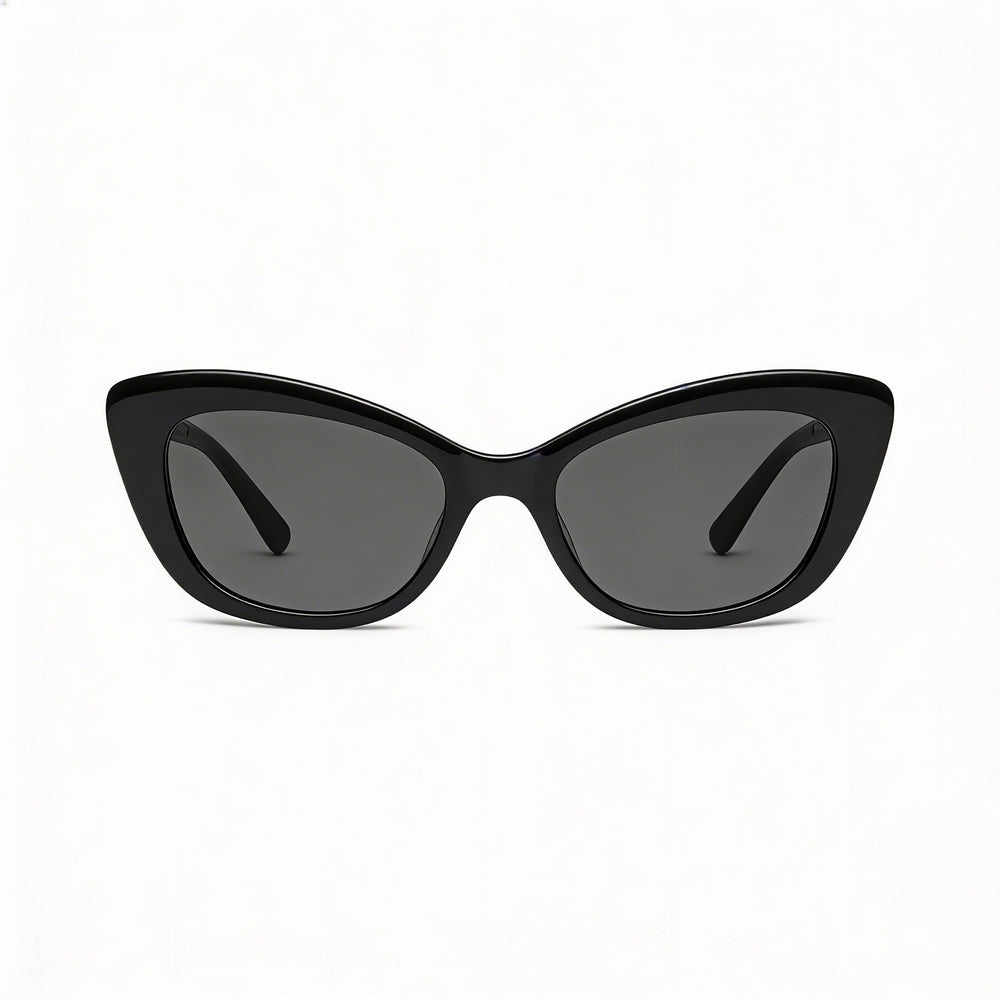 Kate Spade New York Merida/g/s Unisex Cat Eye Black Grey Plastic Grey Lens Non-Polarized UV Protection 54mm