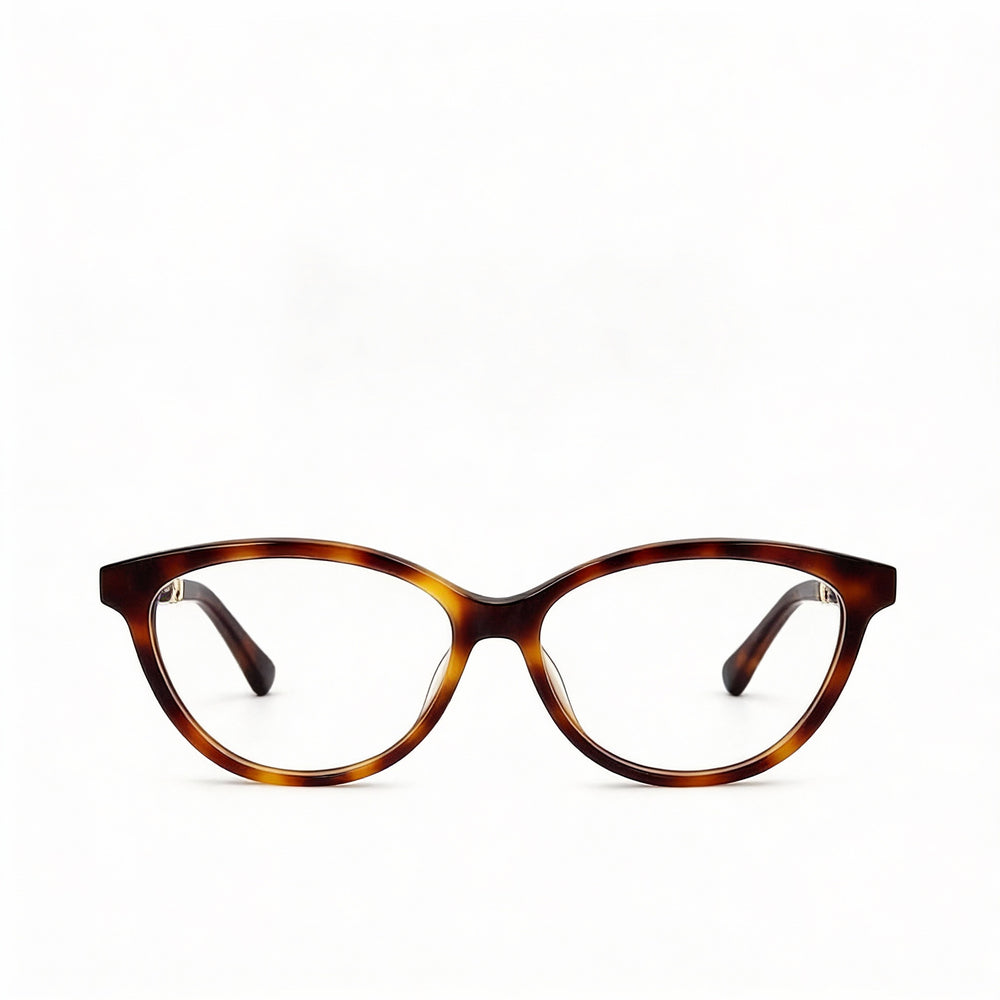 MaxMara Women's Casual Dark Havana Plastic Frame Transparent Polycarbonate Lens Sunglasses, 54mm Lens Width