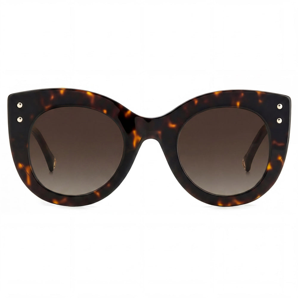 Gafas de sol clásicas de plástico Carolina Herrera HER 0127/S para mujer con protección UV, color habana blanco y marrón degradado, 50-26-145mm
