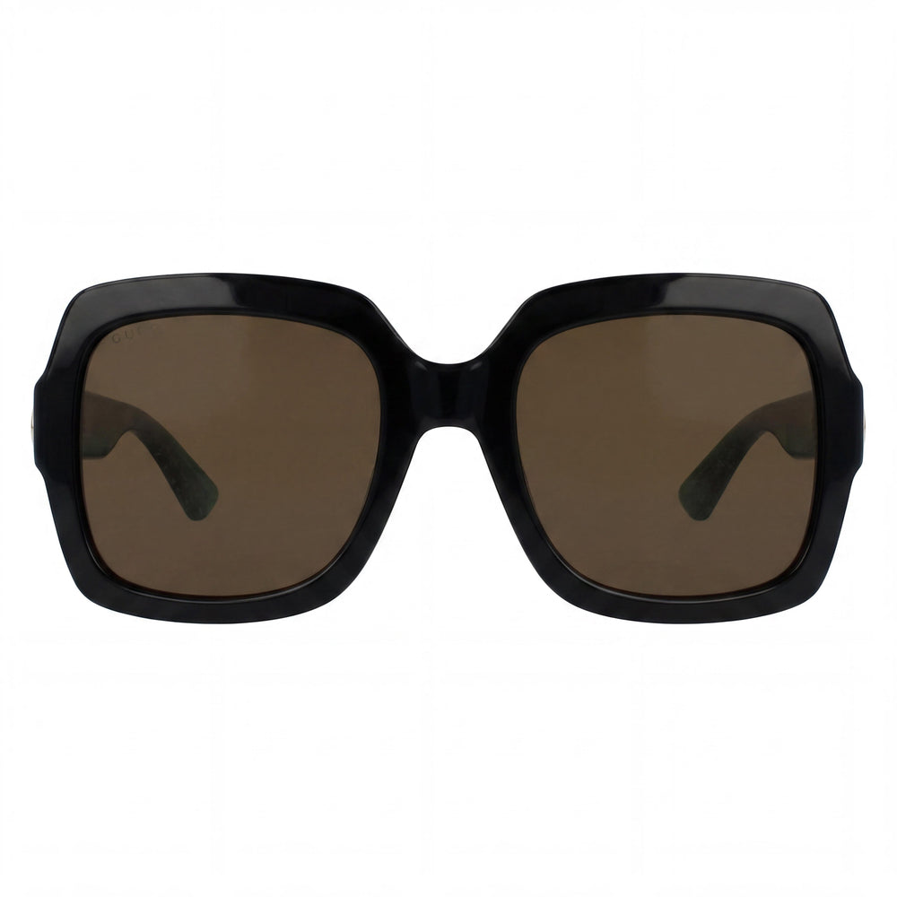 Gucci Gg0036sn Women's Black Green Brown Plastic Frame, Black Green Brown Gradient UV Protected Non-Polarized Lenses 54mm