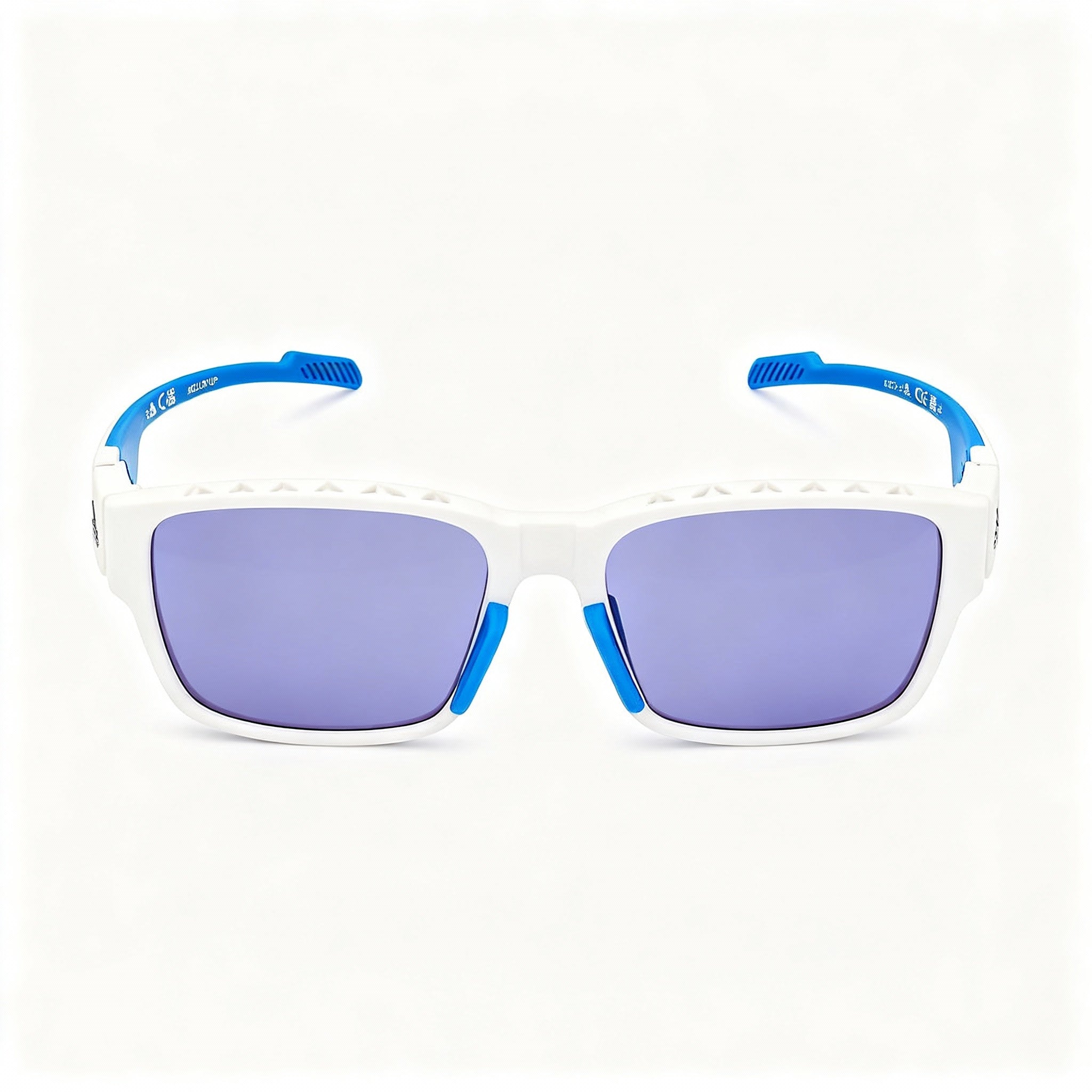 adidas Modern Men's White / Blue Mirror Polycarbonate Non-Polarized Eyewear