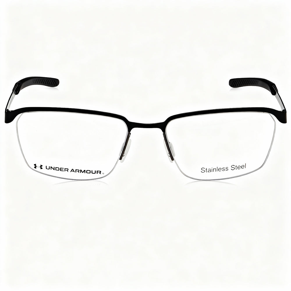 Under Armour Casual Matt Black Men's Alloy Steel Frame Non-polarized Polycarbonate Lens Sunglasses, 56mm
