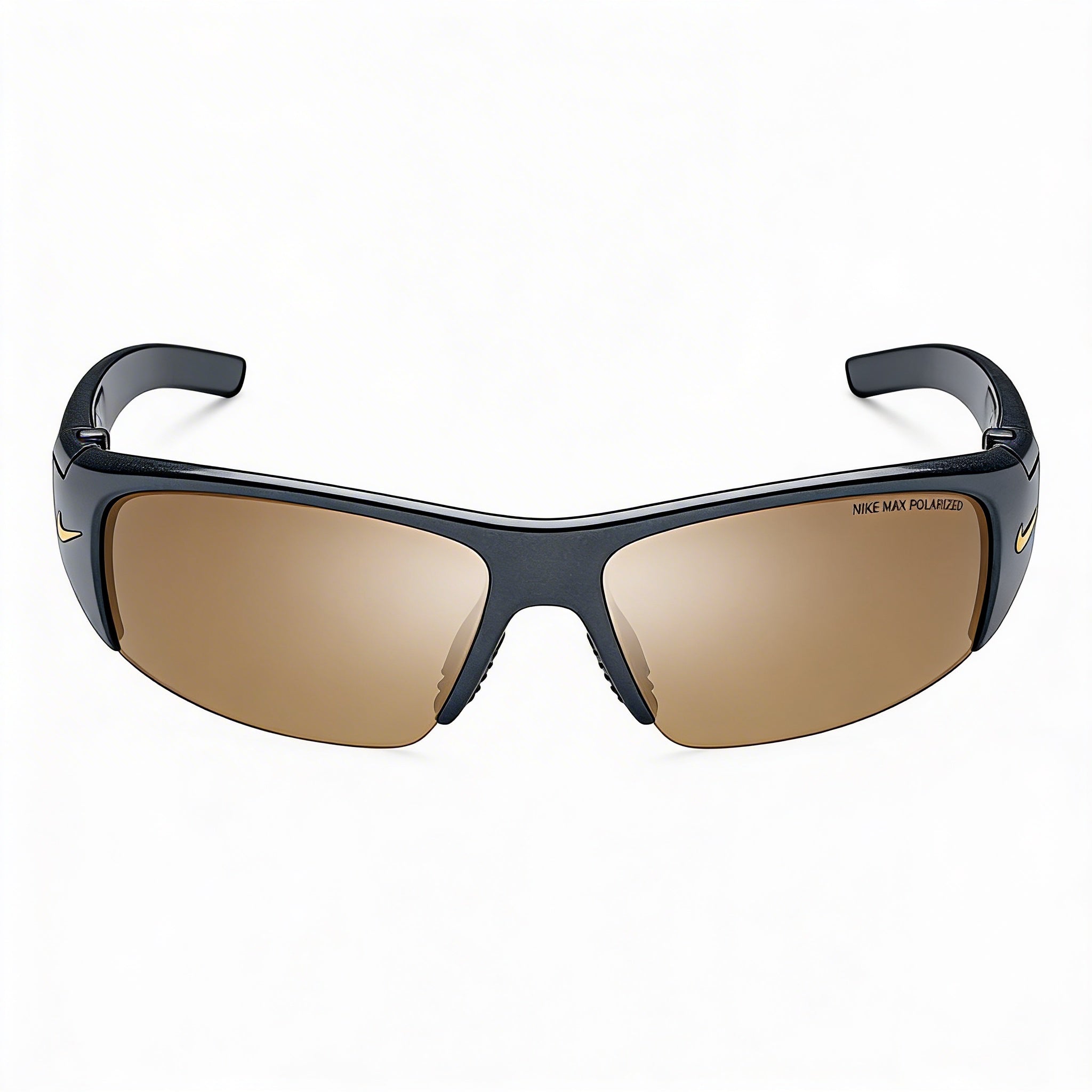 Gafas de sol polarizadas unisex Nike Classic con protección UV - Montura de plástico ónix, lentes de nailon marrón, patilla de 135, Photo 2