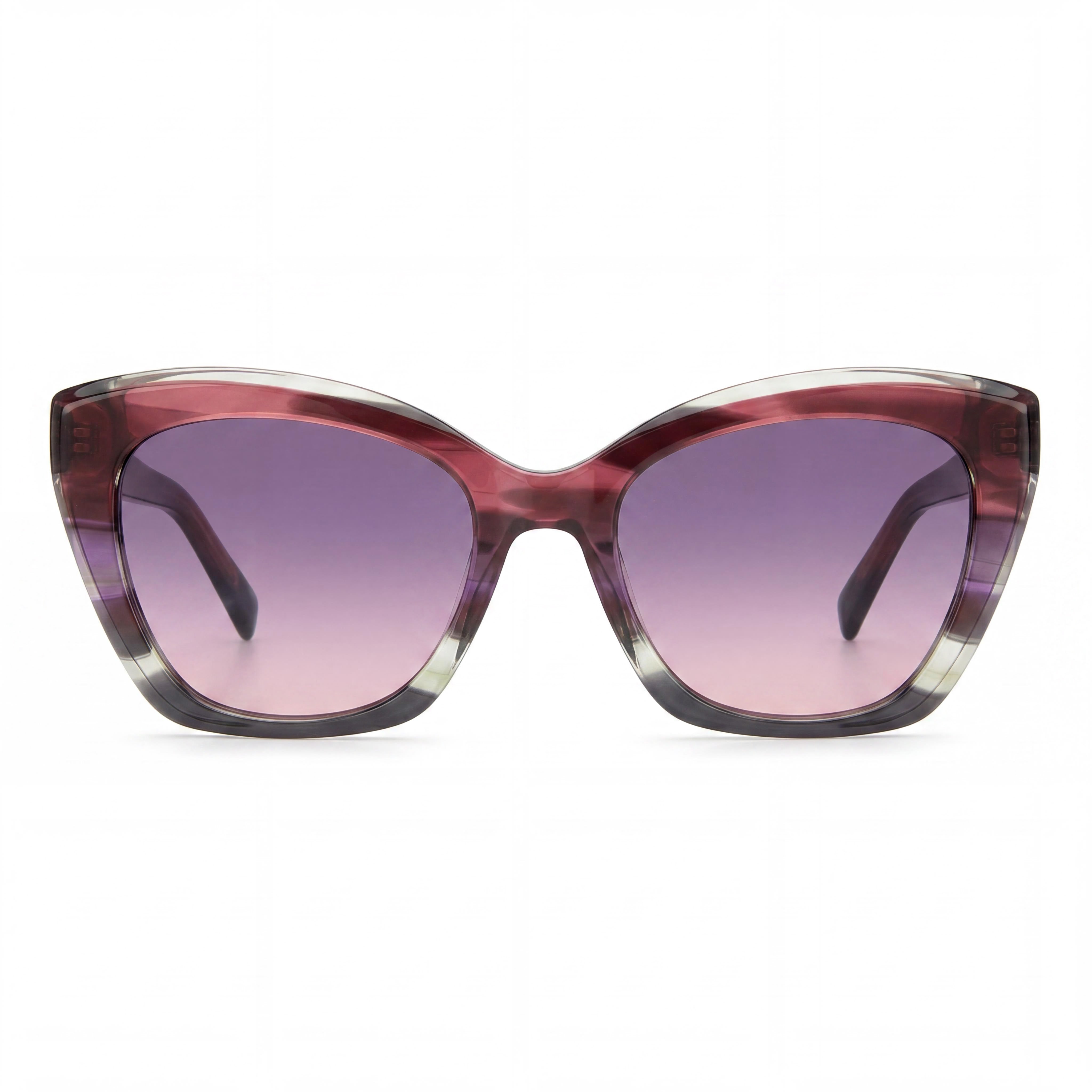 Gafas de sol clásicas M Missoni para mujer con montura de cuerno violeta marrón degradado morado, lentes de acetato con protección UV, 54 mm, Photo 2