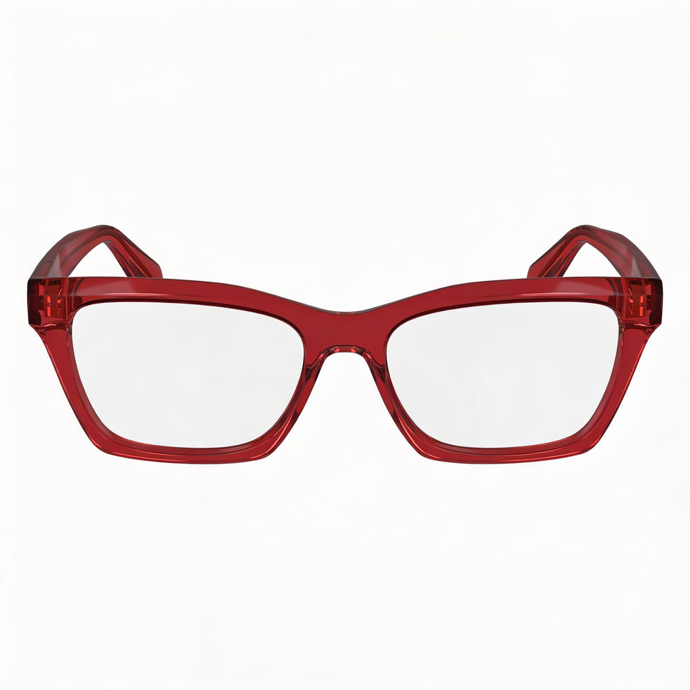 Gafas Ferragamo Sf2986 para hombre de acetato rojo transparente 53