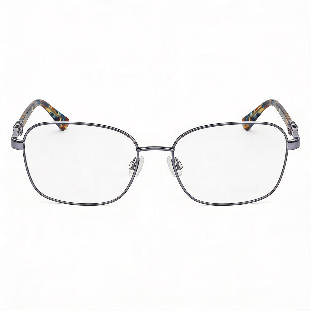 Gafas para hombre Anne Klein Ak5103 con montura de metal color pizarra, lentes transparentes de policarbonato, 52 mm