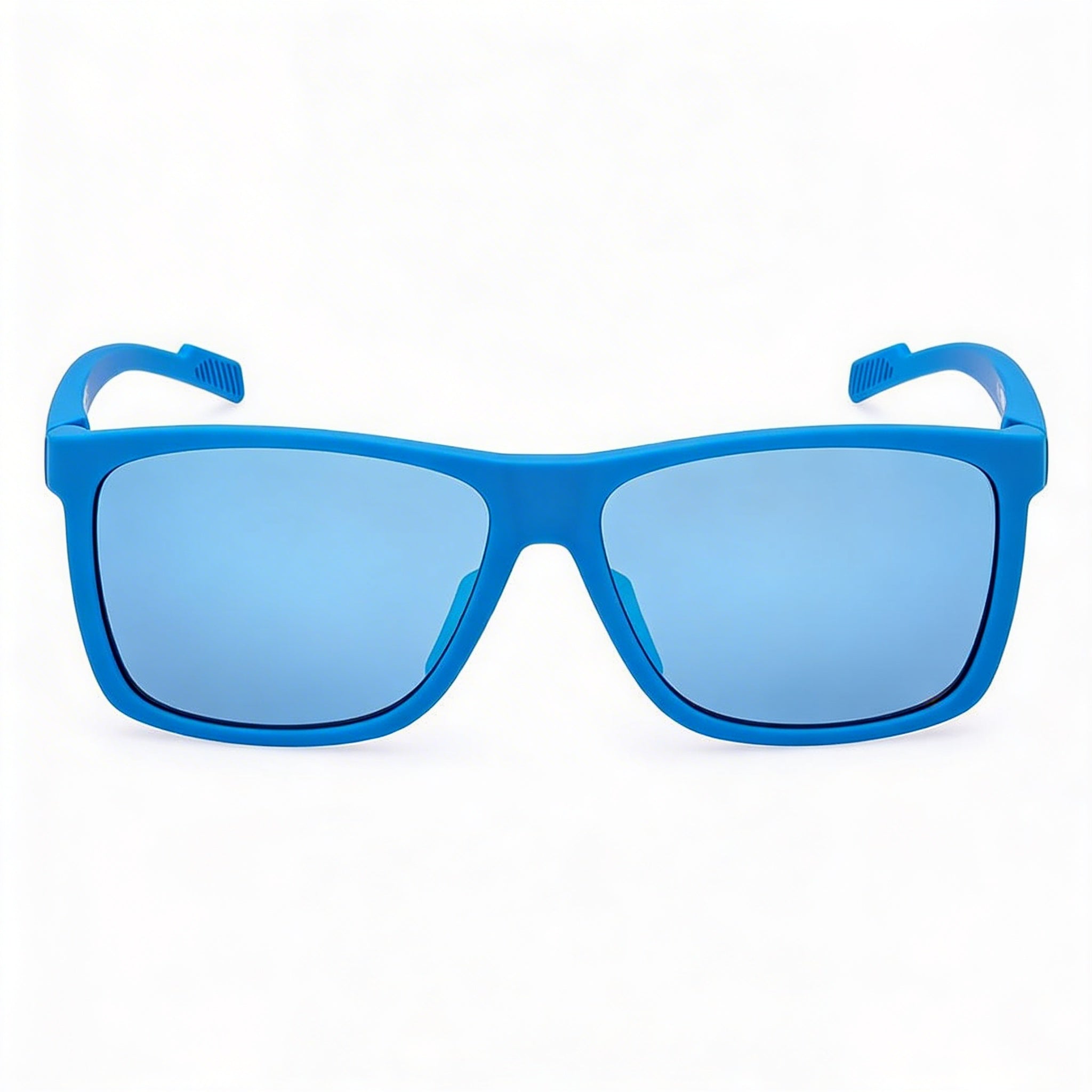 Adidas Gafas de sol inyectadas para hombre Plástico inyectado Montura azul Lentes de espejo azules 60mm Protección UV Sin polarizar, Photo 2
