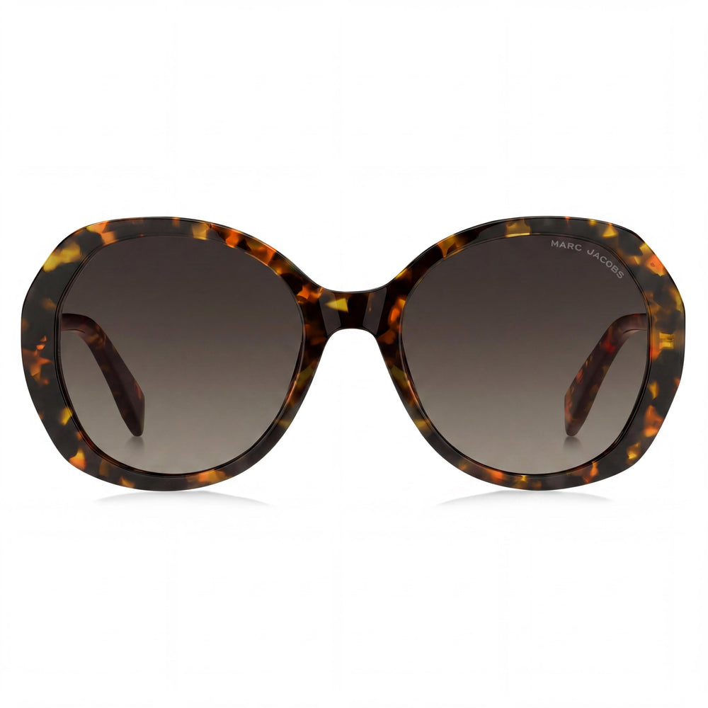 Gafas de sol Marc Jacobs Marc 763/S para mujer, de acetato rojo habana con protección UV y lentes marrones de 55 mm