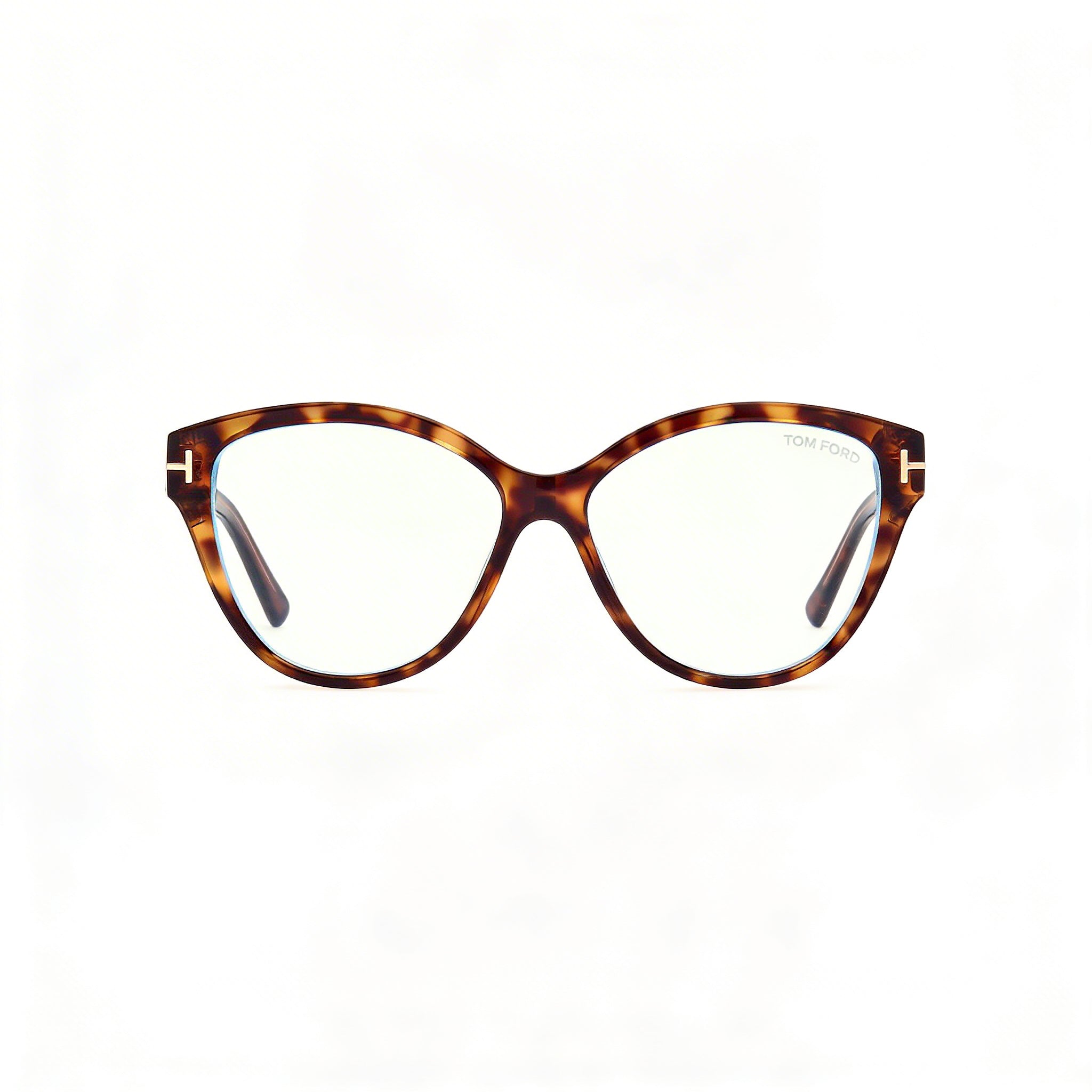 Tom Ford FT5954-B Women's Cat Eye Blue Light Block Plastic Eyeglasses Colored Havana 54mm, Photo 2