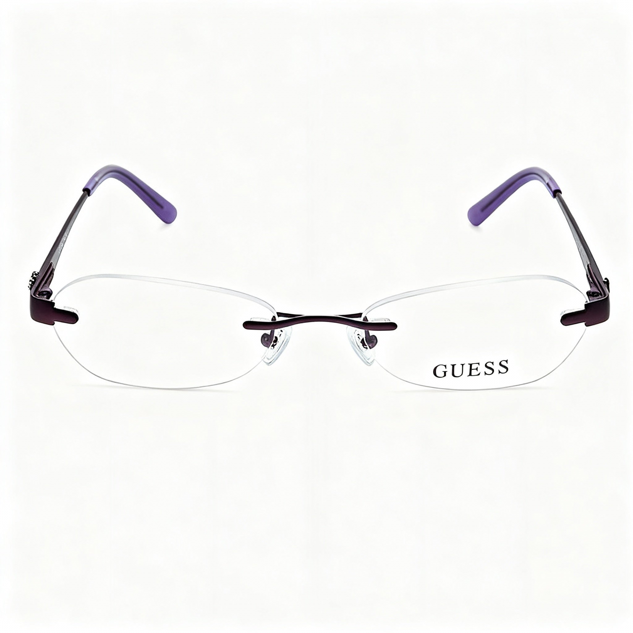 GUESS GU2338-PUR-53 Unisex Full Rim Metal Square Rectangle Purple Optical Frame, Lens 53mm, Bridge 17mm, Temple 135mm
