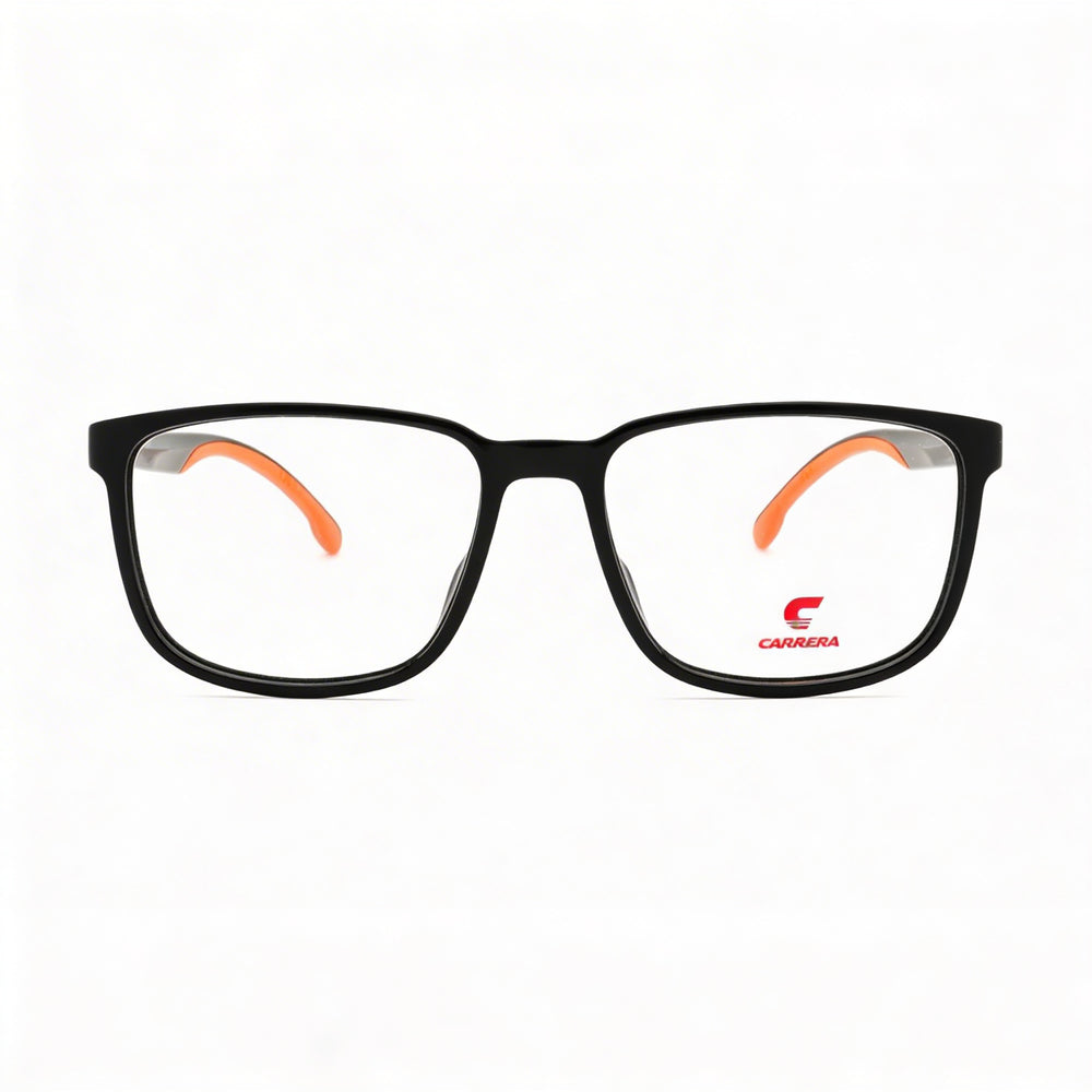 Gafas Carrera 8894 unisex de poliamida, color negro y naranja, con lentes de policarbonato, 55-17-145 mm
