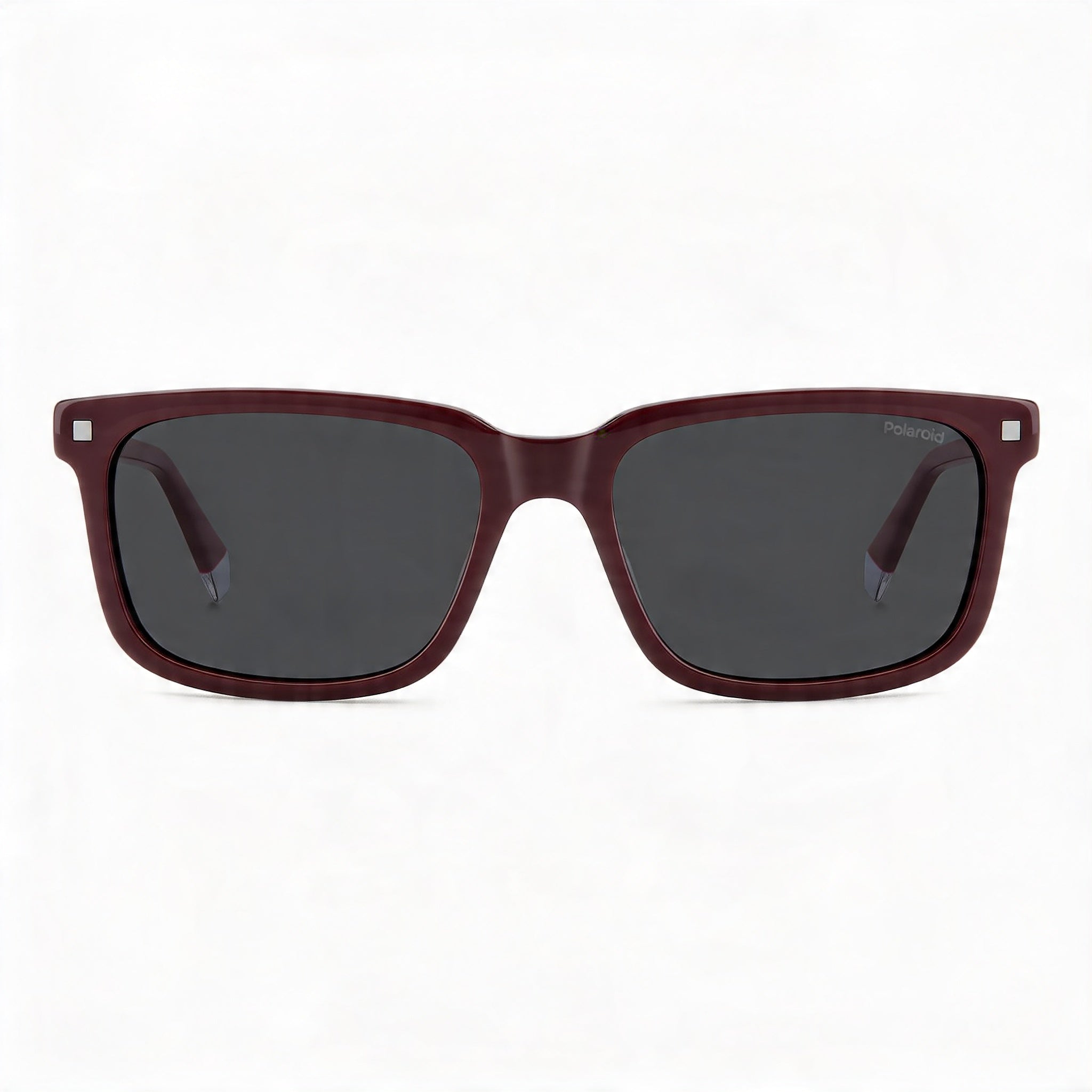 Gafas de sol Polaroid PLD 4174/S/X para hombre, polarizadas, rectangulares, de acetato color burdeos, con lentes grises de 55 mm y 100% protección UV, Photo 2