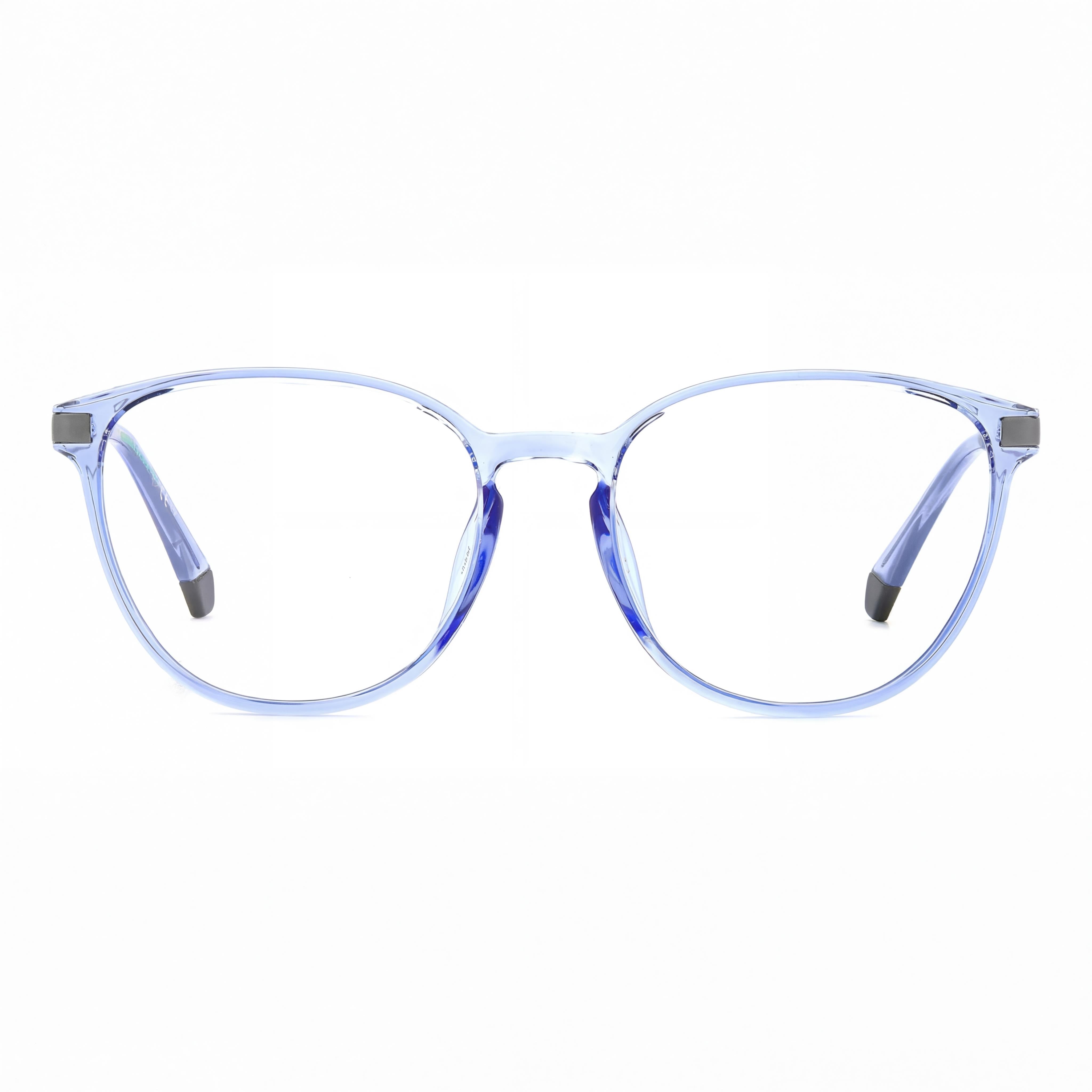 Gafas de sol Polaroid modernas para mujer con montura de acetato azul y lentes con protección UV no polarizadas de 52 mm, Photo 2
