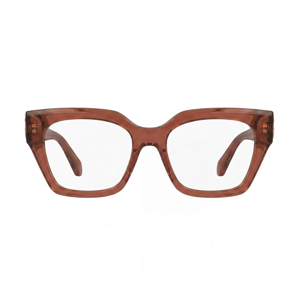 Ferragamo Unisex Lightweight Eyewear Transparent Rust INJECTED ACETATE Non-Polarized Multicoloured Lenses 53mm