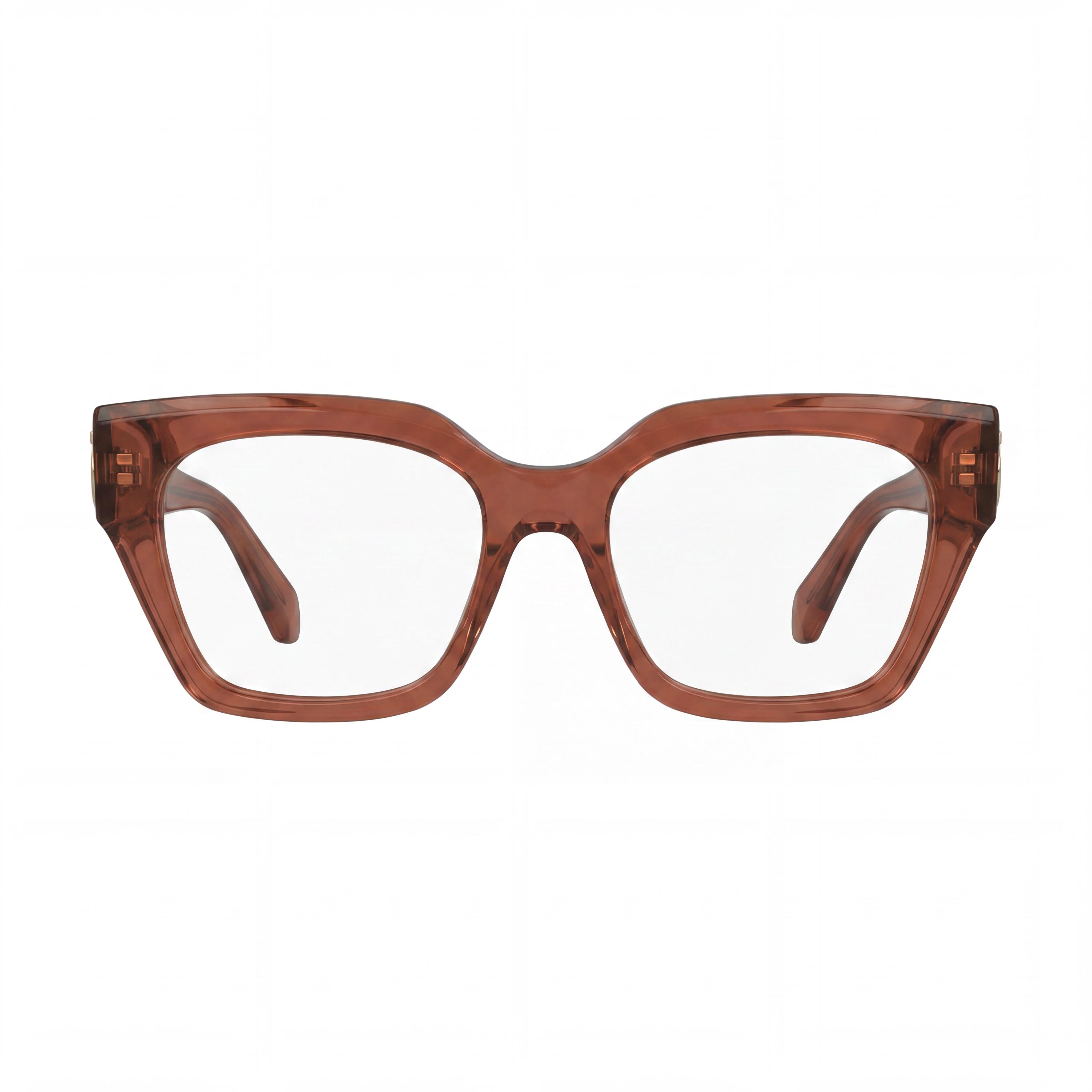 Ferragamo Unisex Lightweight Eyewear Transparent Rust INJECTED ACETATE Non-Polarized Multicoloured Lenses 53mm, Photo 2