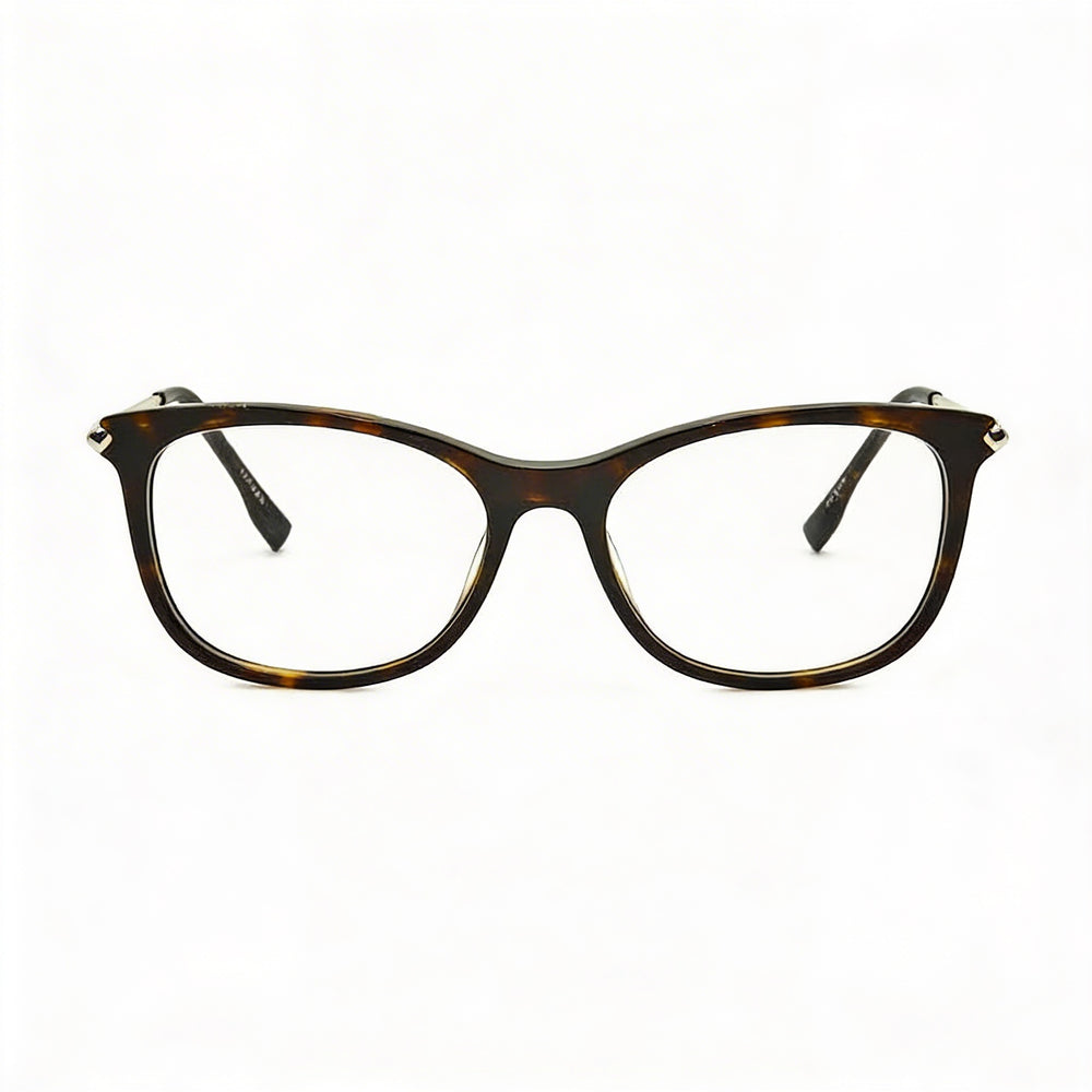 Lacoste Modern L2863 Women's Prescription Ready Eyeglasses with Havana Acetate Frame and Clear Demo Lenses 53mm