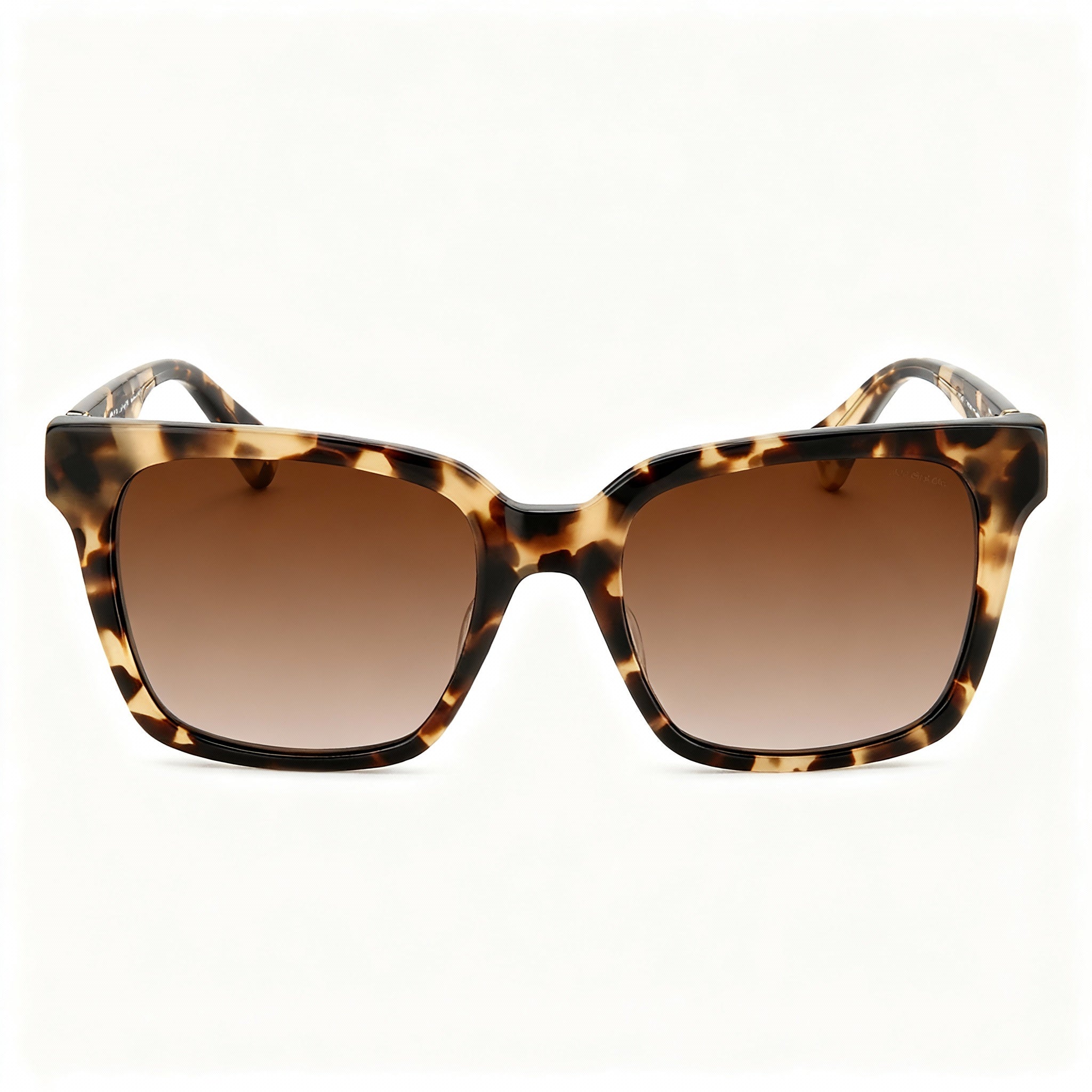 kate spade new york HARLOW/G/S Women's Square Polarized Acetate Sunglasses 55mm Light Havana Frame Brown Shaded Lens