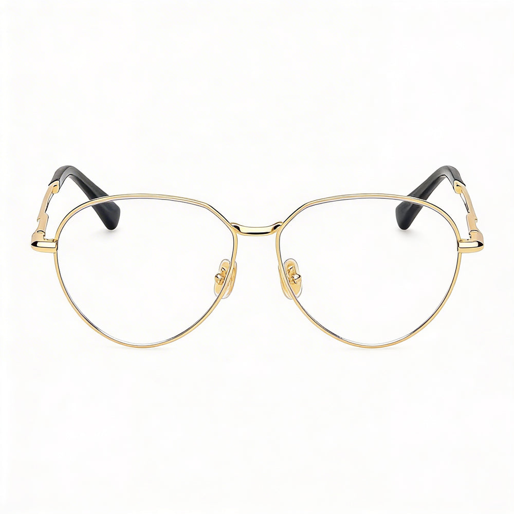 Gafas de sol de metal para mujer MaxMara Mm5178 con lentes de policarbonato, oro intenso brillante, 56-14-140mm