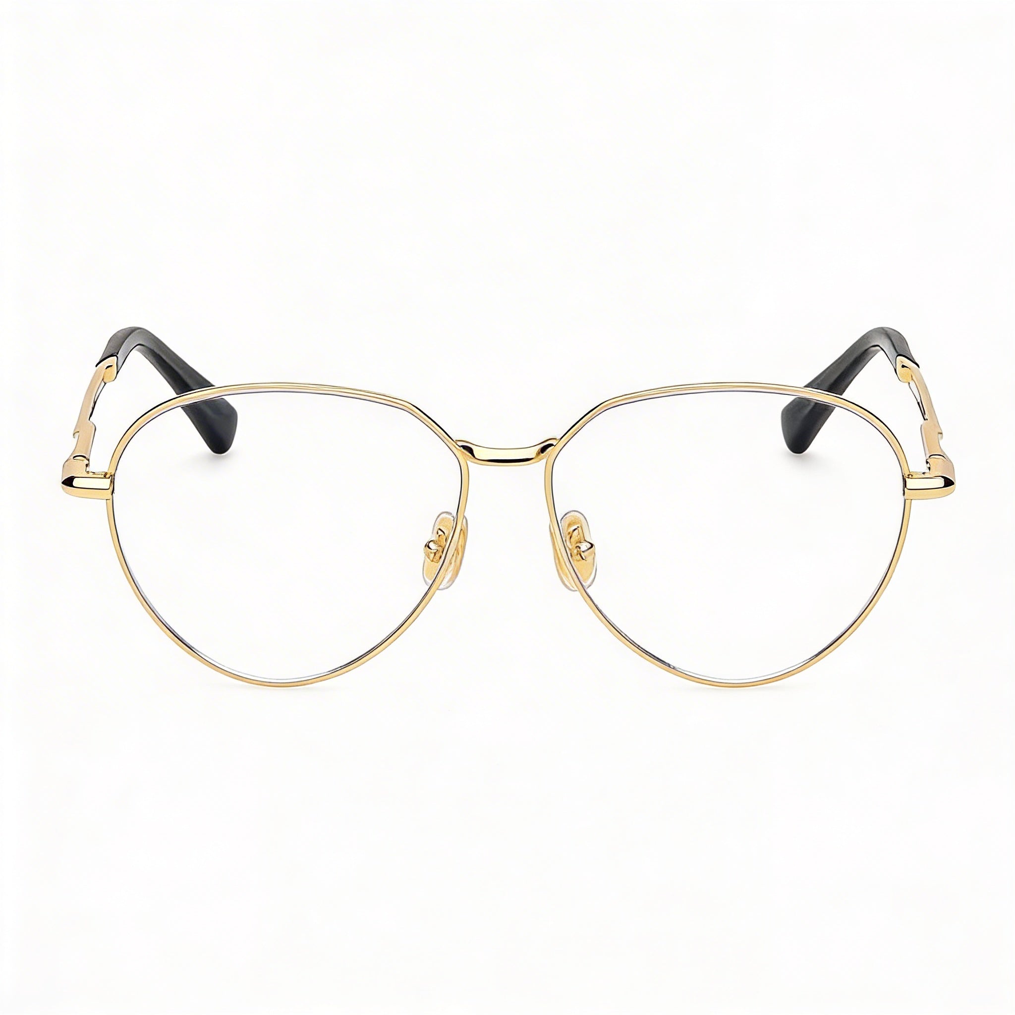 MaxMara Mm5178 Women's Metal Frame Polycarbonate Lens Sunglasses, Shiny Deep Gold, 56-14-140mm, Photo 1