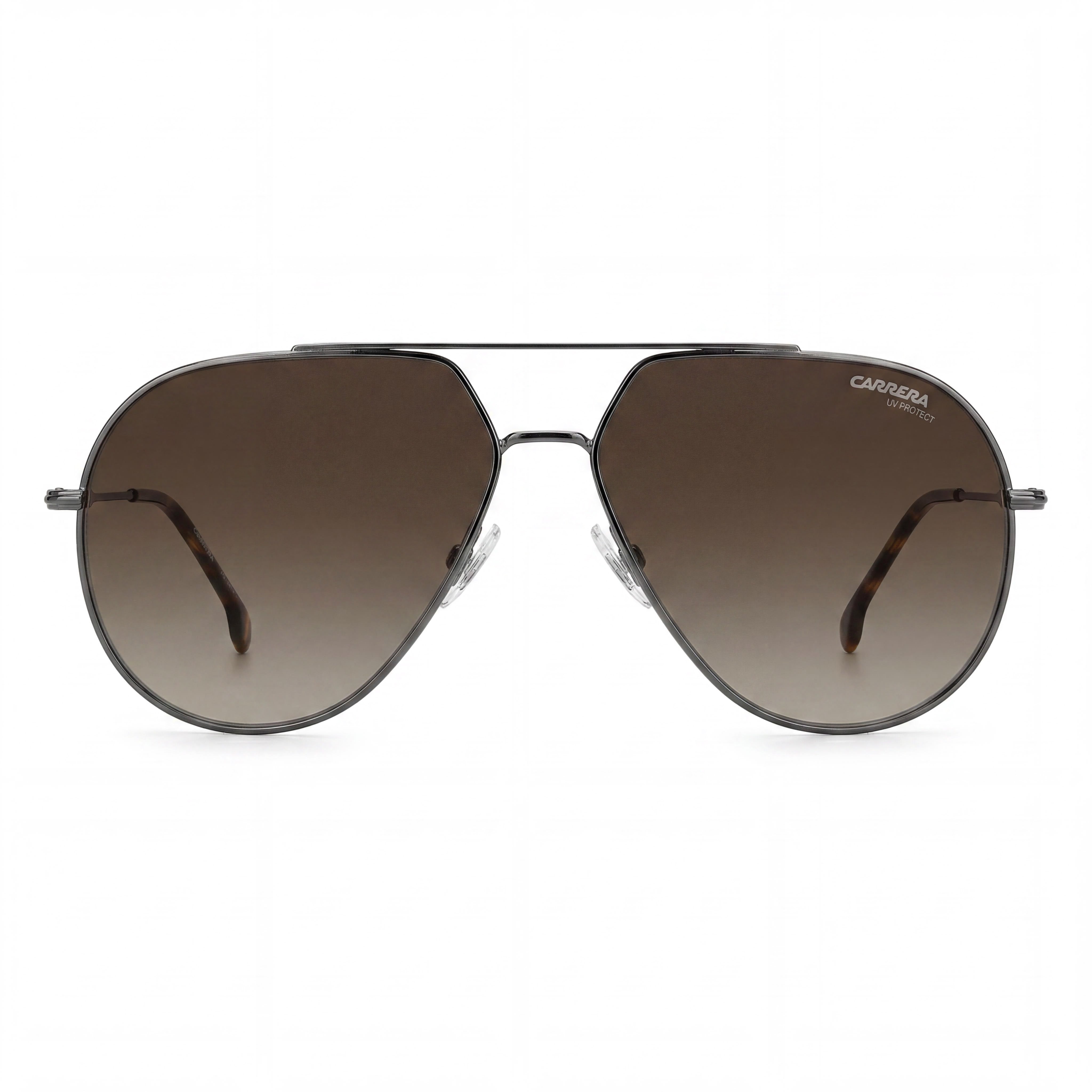 Gafas de sol unisex Carrera 274/S Pilot de acero inoxidable en rutenio oscuro con cristales marrones degradados, protección UV, aptas para lentes recetadas, 61 mm, Photo 2
