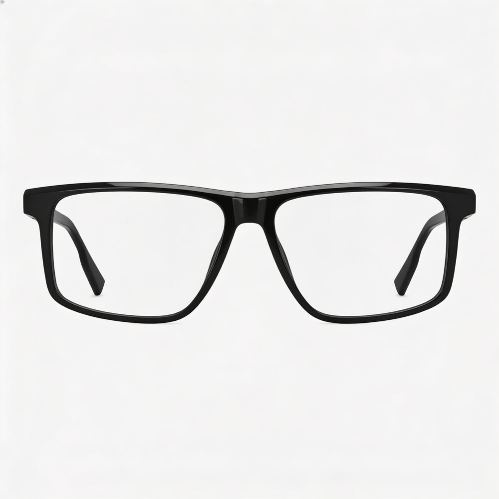 Lacoste Casual Men's Black Ophthalmic Eyeglasses Frames with Plastic Lenses, Lens 55mm, Bridge 14mm, Temple 145mm