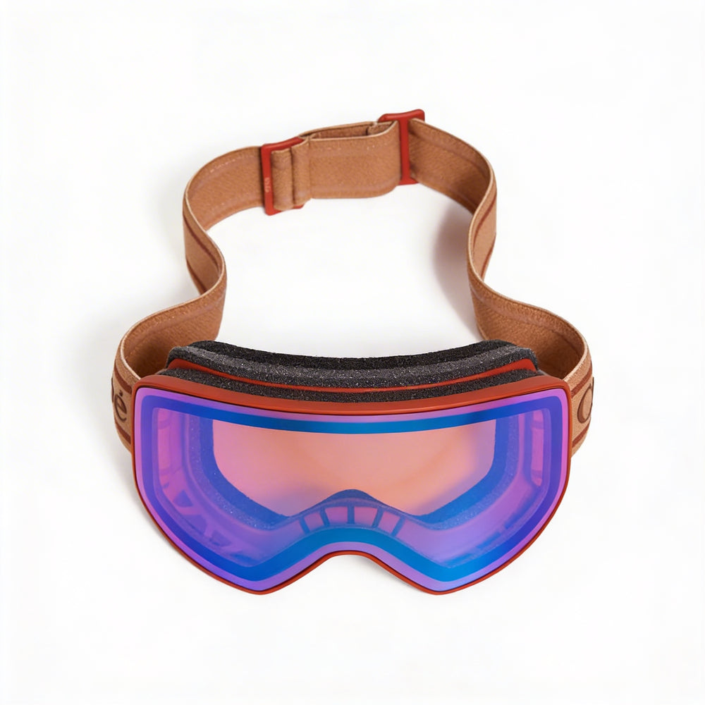 Chloe Casual Ski Goggles Women's Injection Frame Non-Polarized Brown Orange Lens, Frameless, 220mm Lens Width