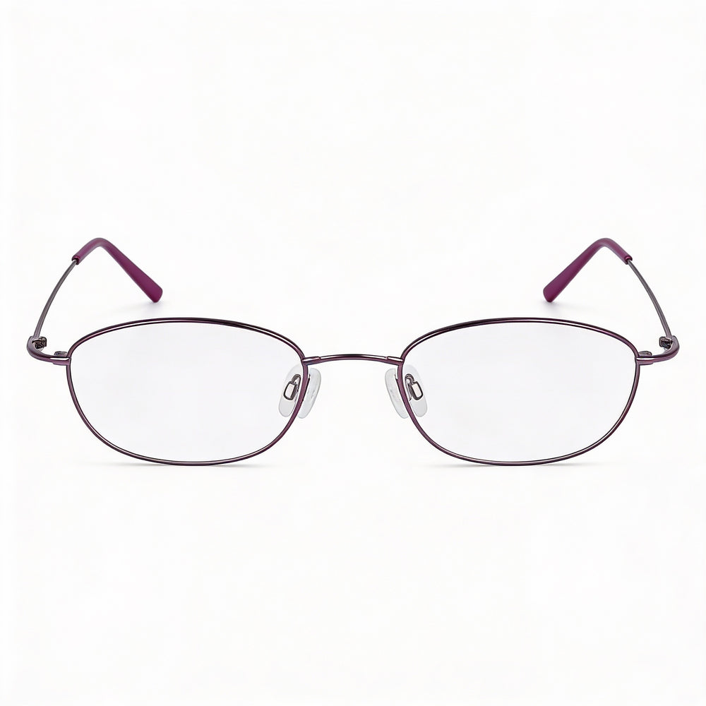 Flexon Modern Unisex Cat-Eye Optical Eyeglasses, Flexible Flexon Frame Material, Plum Color, 52-19-145